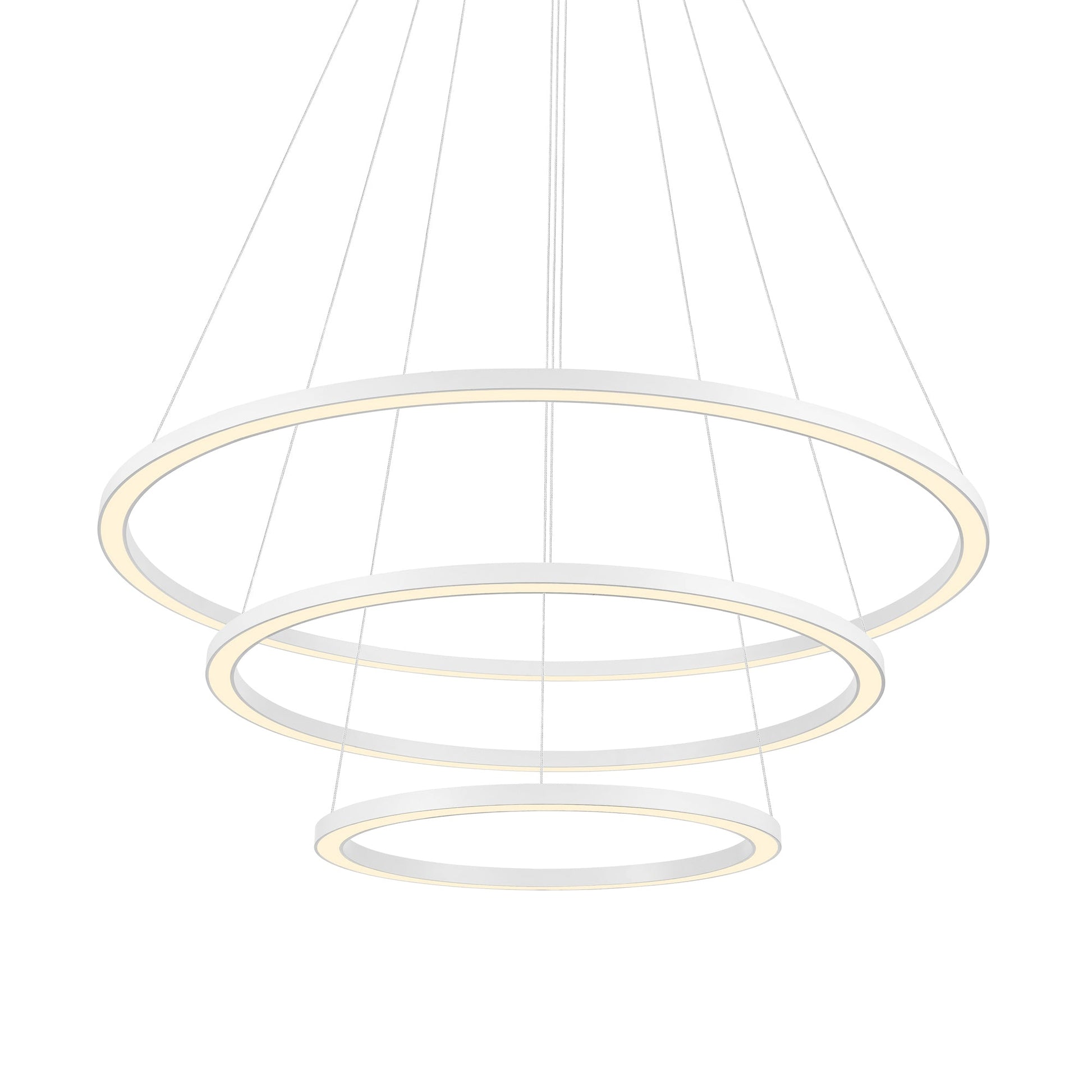 Chalice Integrated LED 31in White Chandelier - CWI Lighting
