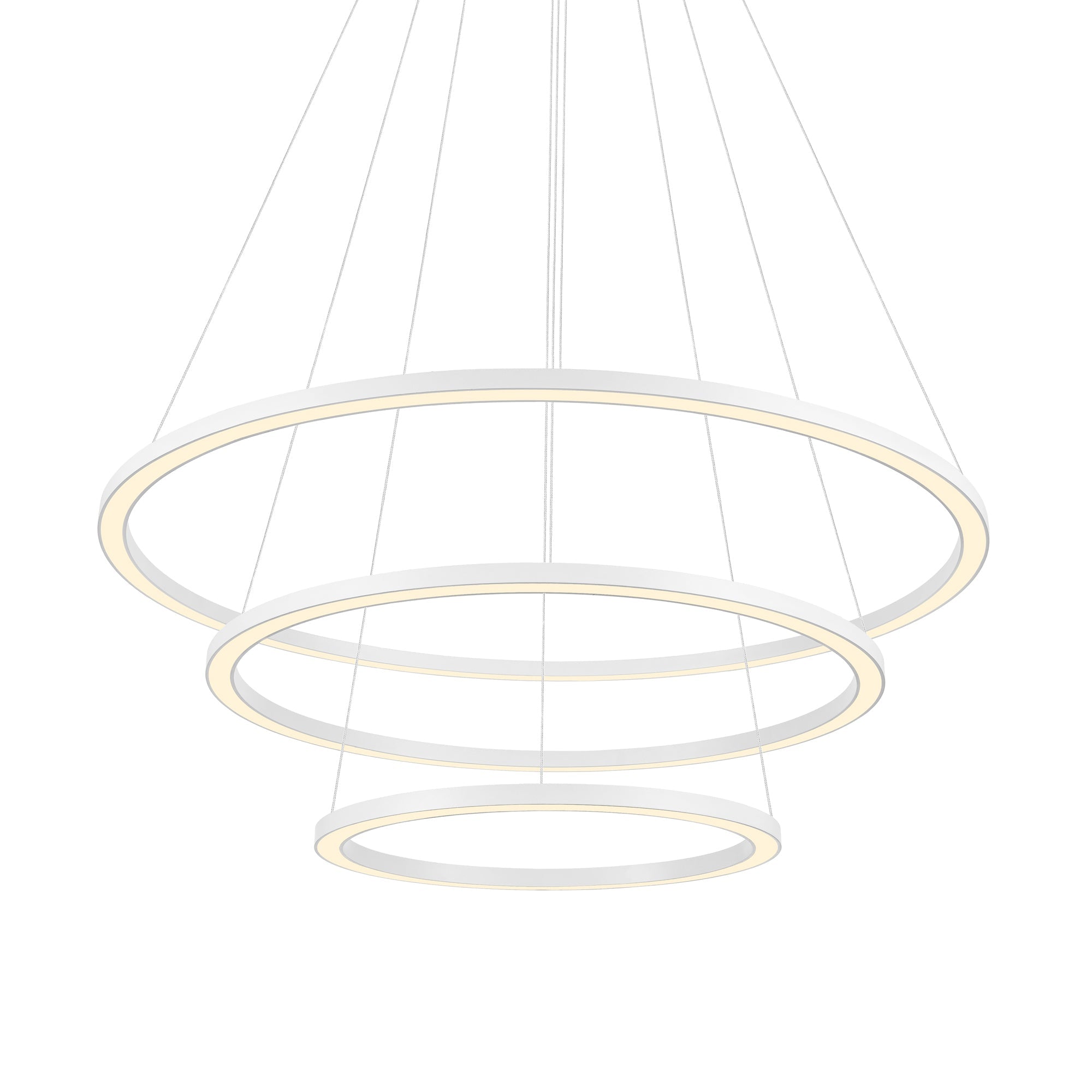 Chalice Integrated LED 31in White Chandelier - CWI Lighting