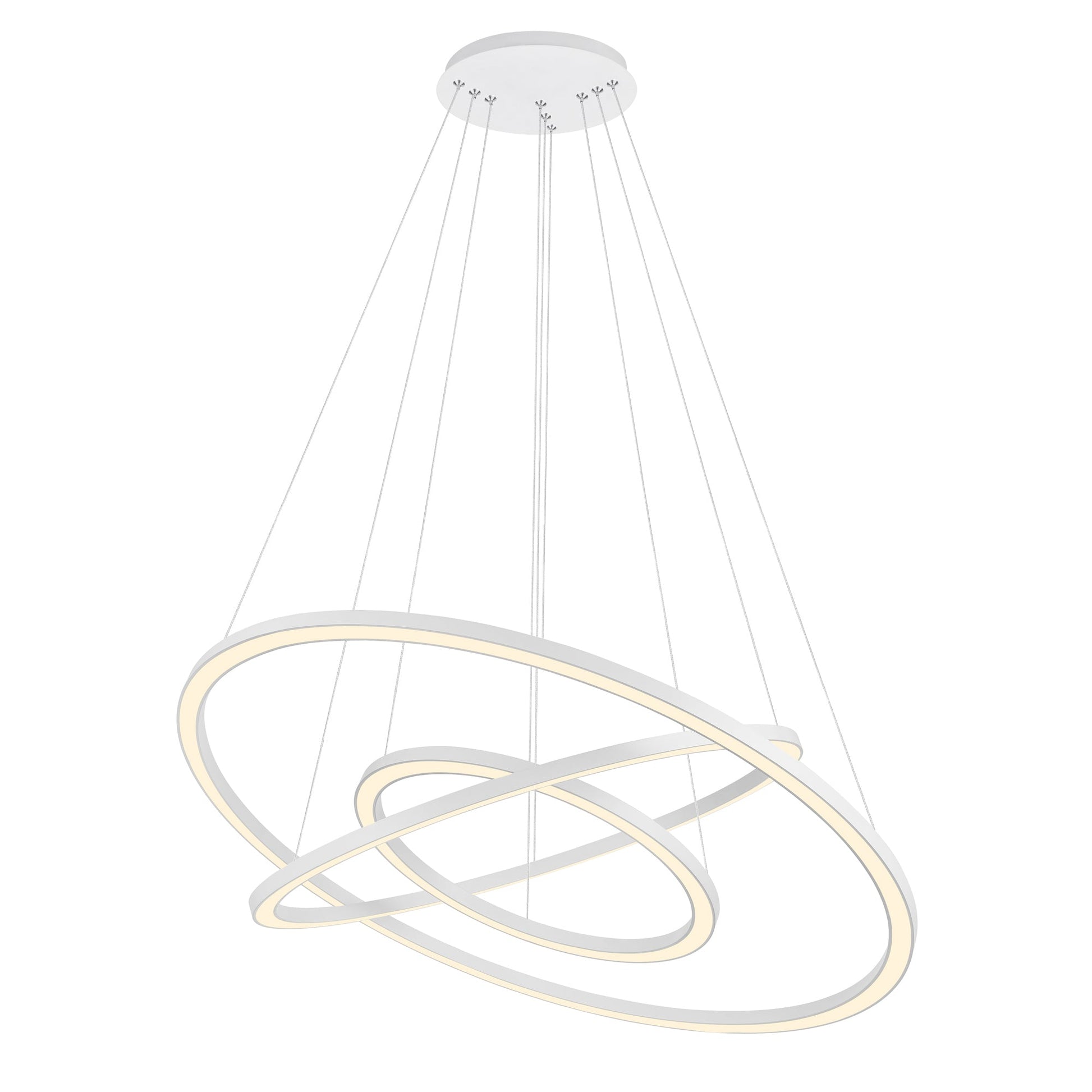 Chalice Integrated LED 31in White Chandelier - CWI Lighting