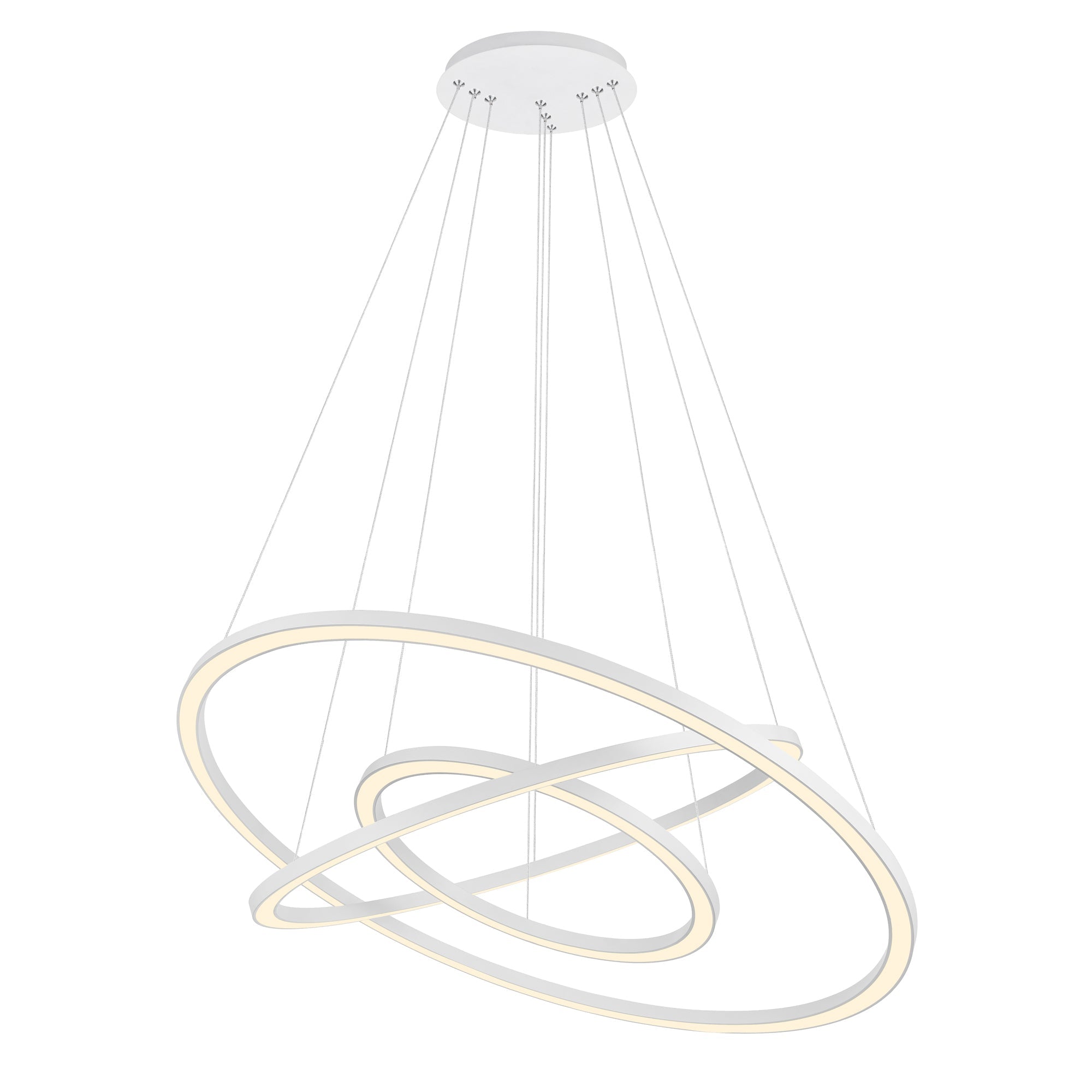 Chalice Integrated LED 31in White Chandelier - CWI Lighting
