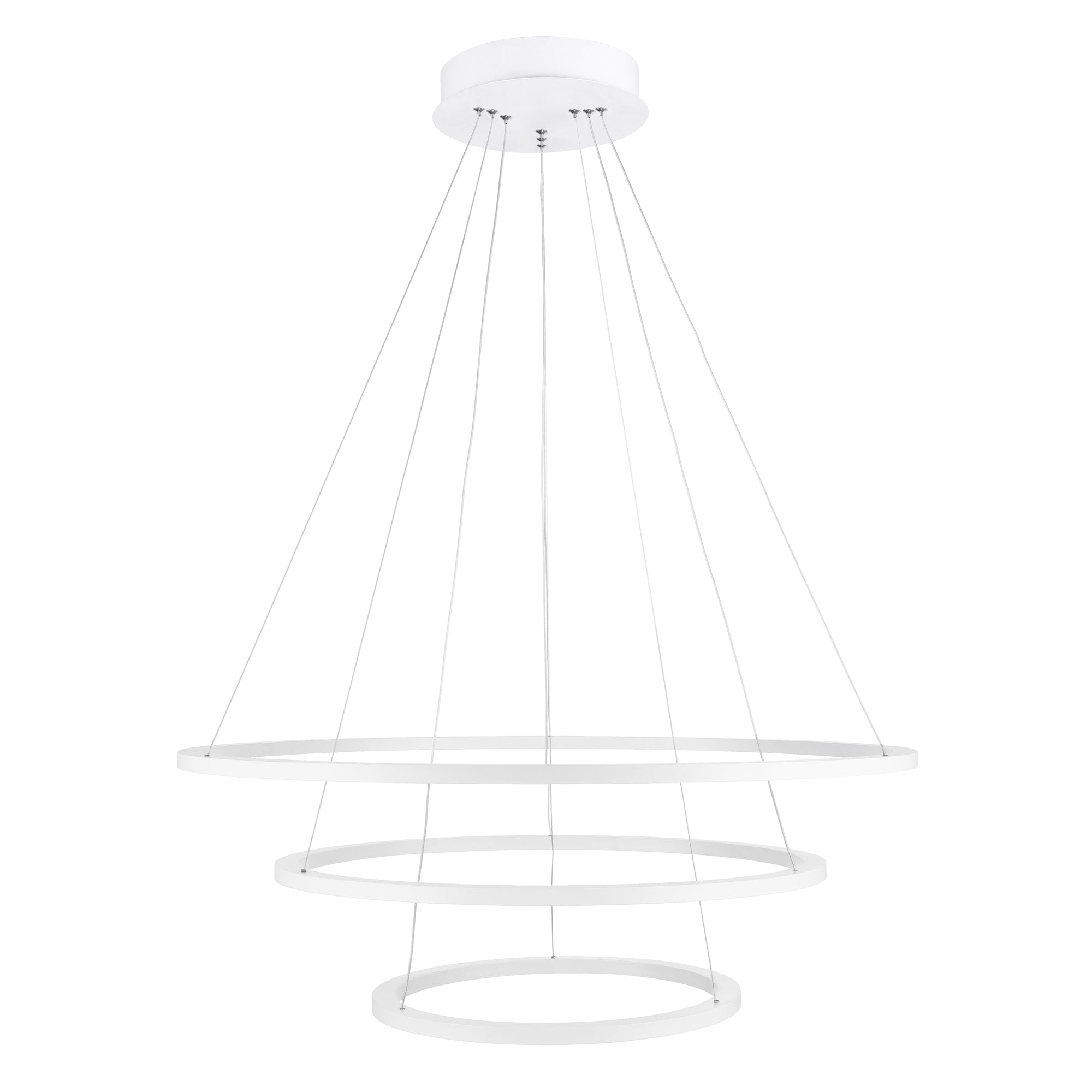 Chalice Integrated LED 31in White Chandelier - CWI Lighting