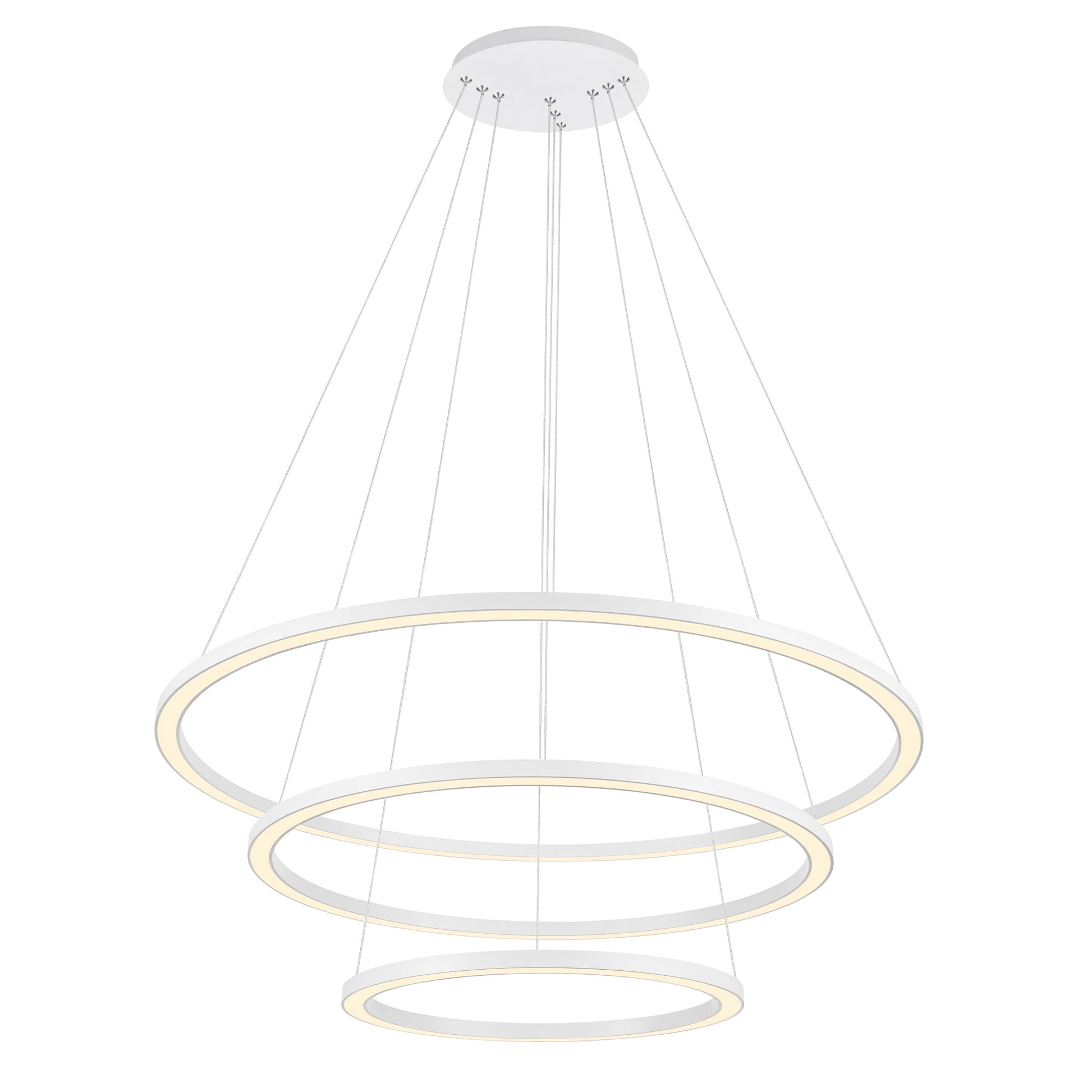 Chalice Integrated LED 31in White Chandelier - CWI Lighting