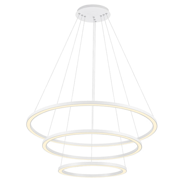 Chalice Integrated LED 31in White Chandelier - CWI Lighting