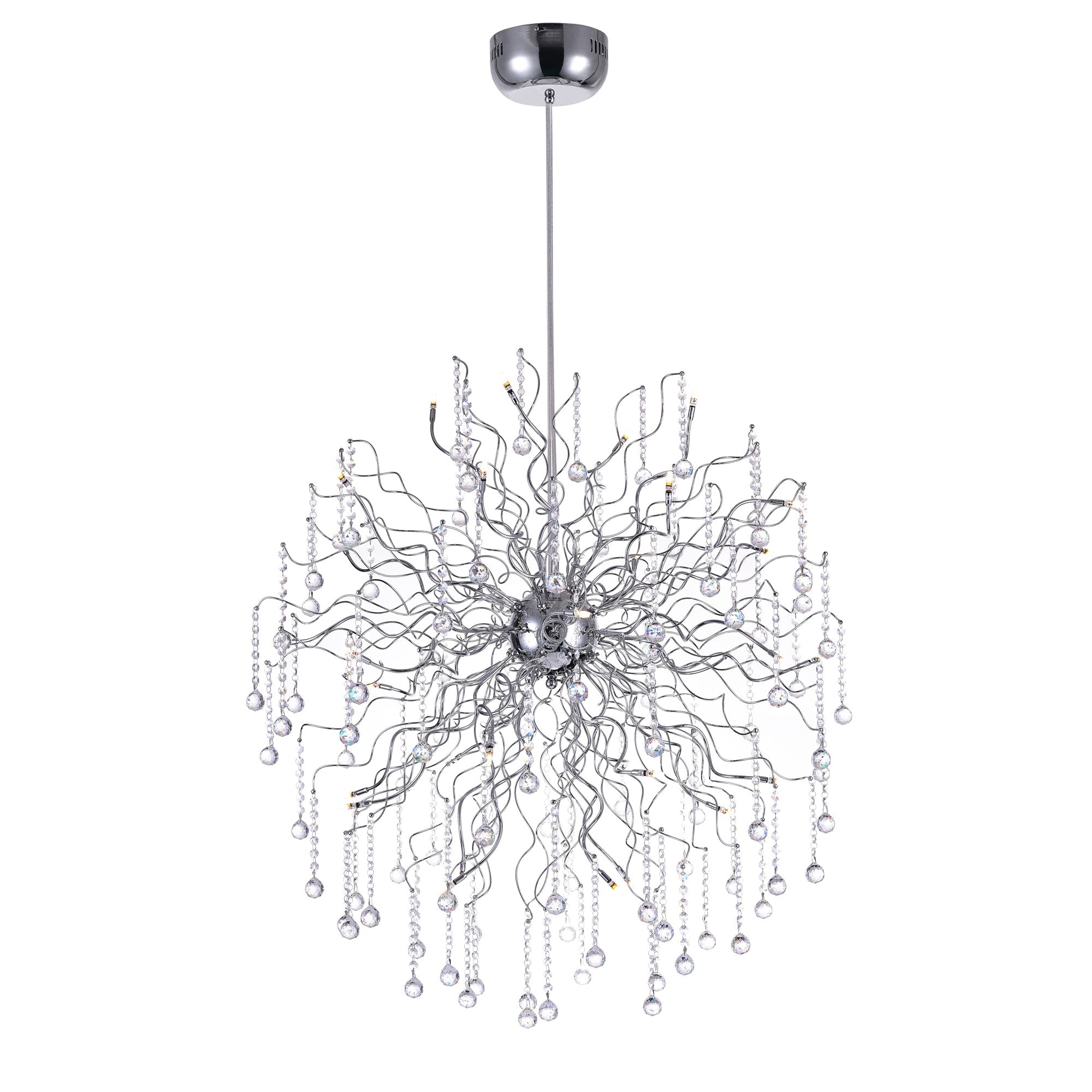Cherry Blossom 32 Light Chandelier With Chrome Finish - CWI Lighting