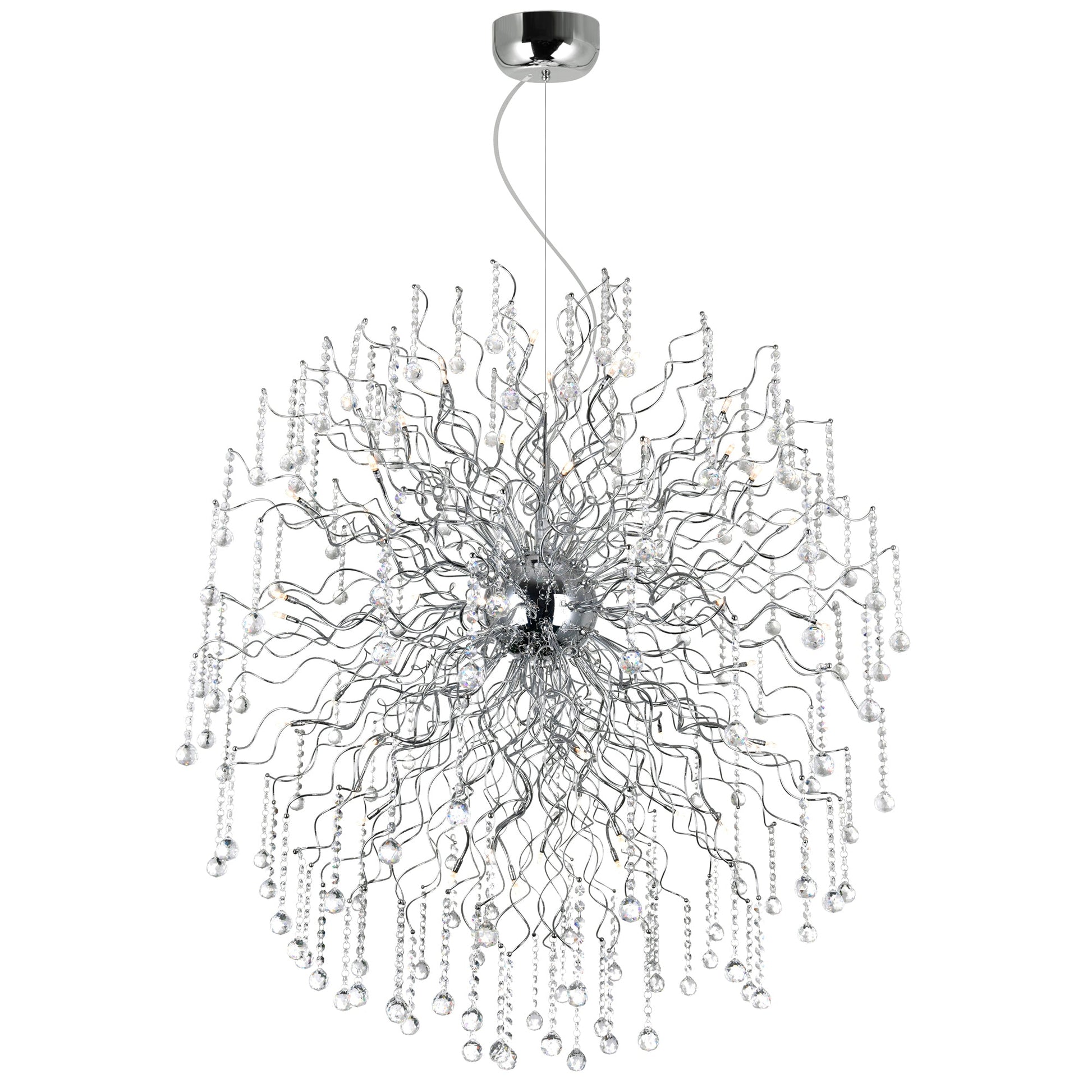 Cherry Blossom 48 Light Chandelier With Chrome Finish - CWI Lighting