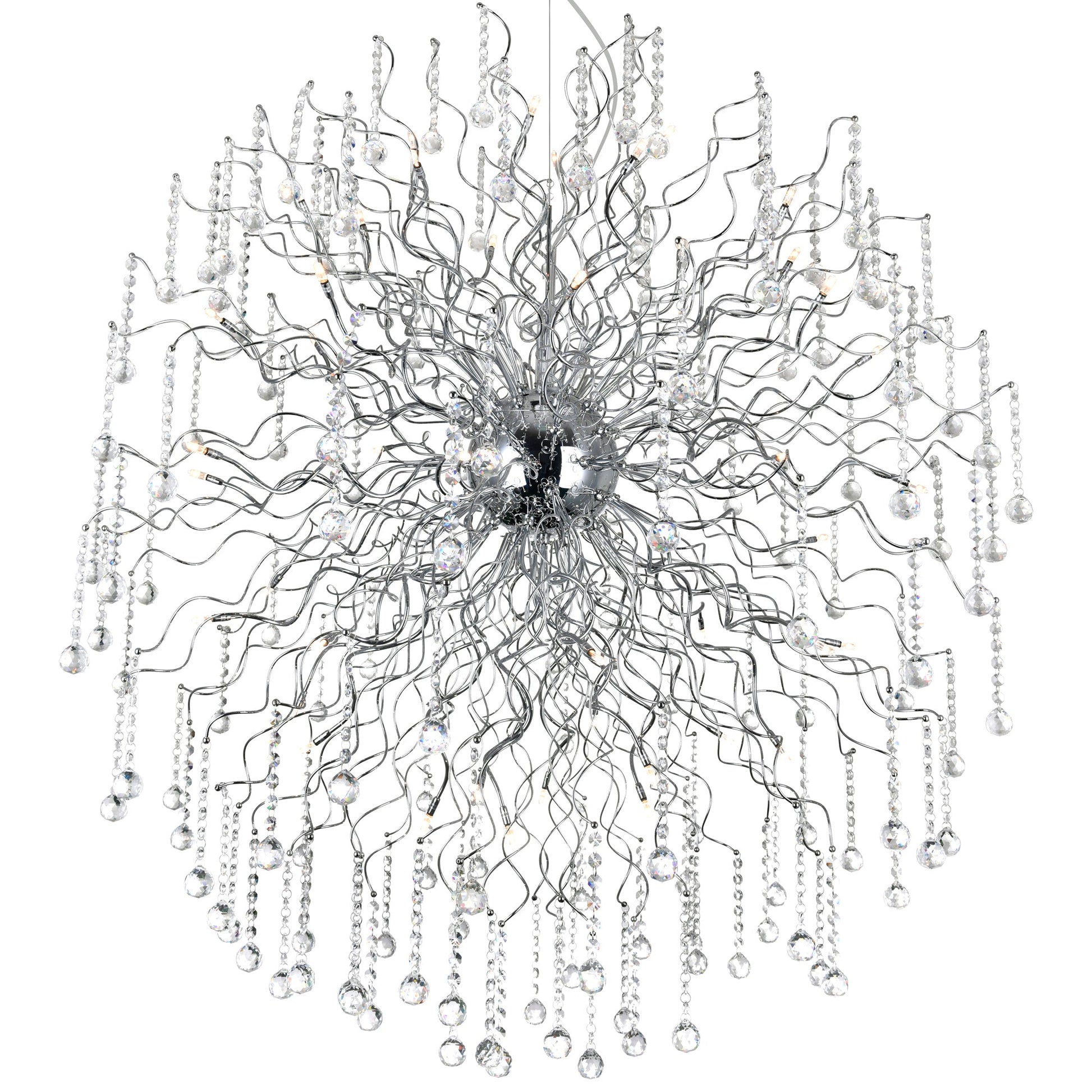 Cherry Blossom 48 Light Chandelier With Chrome Finish - CWI Lighting