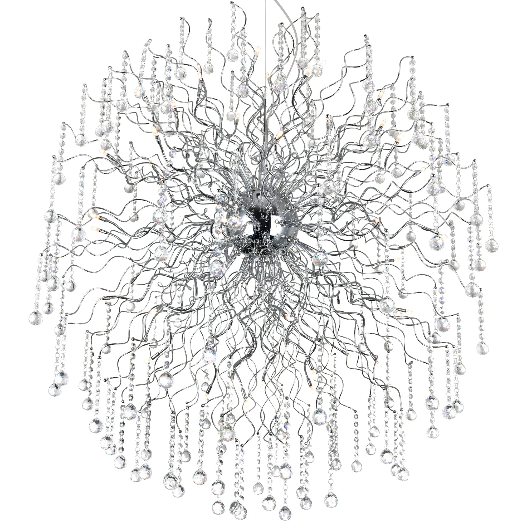 Cherry Blossom 48 Light Chandelier With Chrome Finish - CWI Lighting