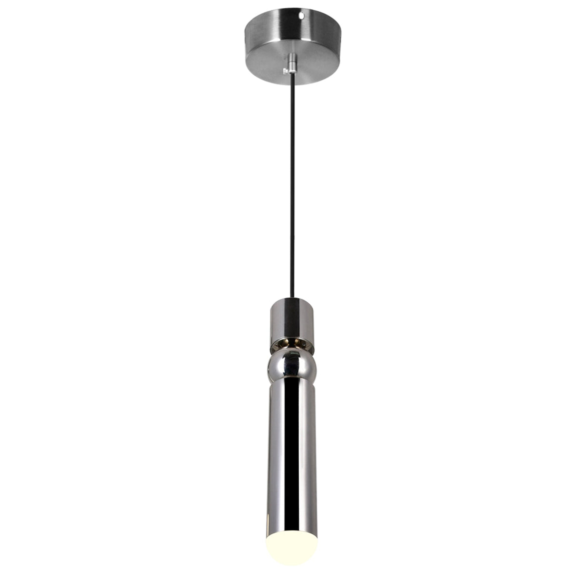 Chime Integrated LED Polished Nickel Mini Pendant - CWI Lighting