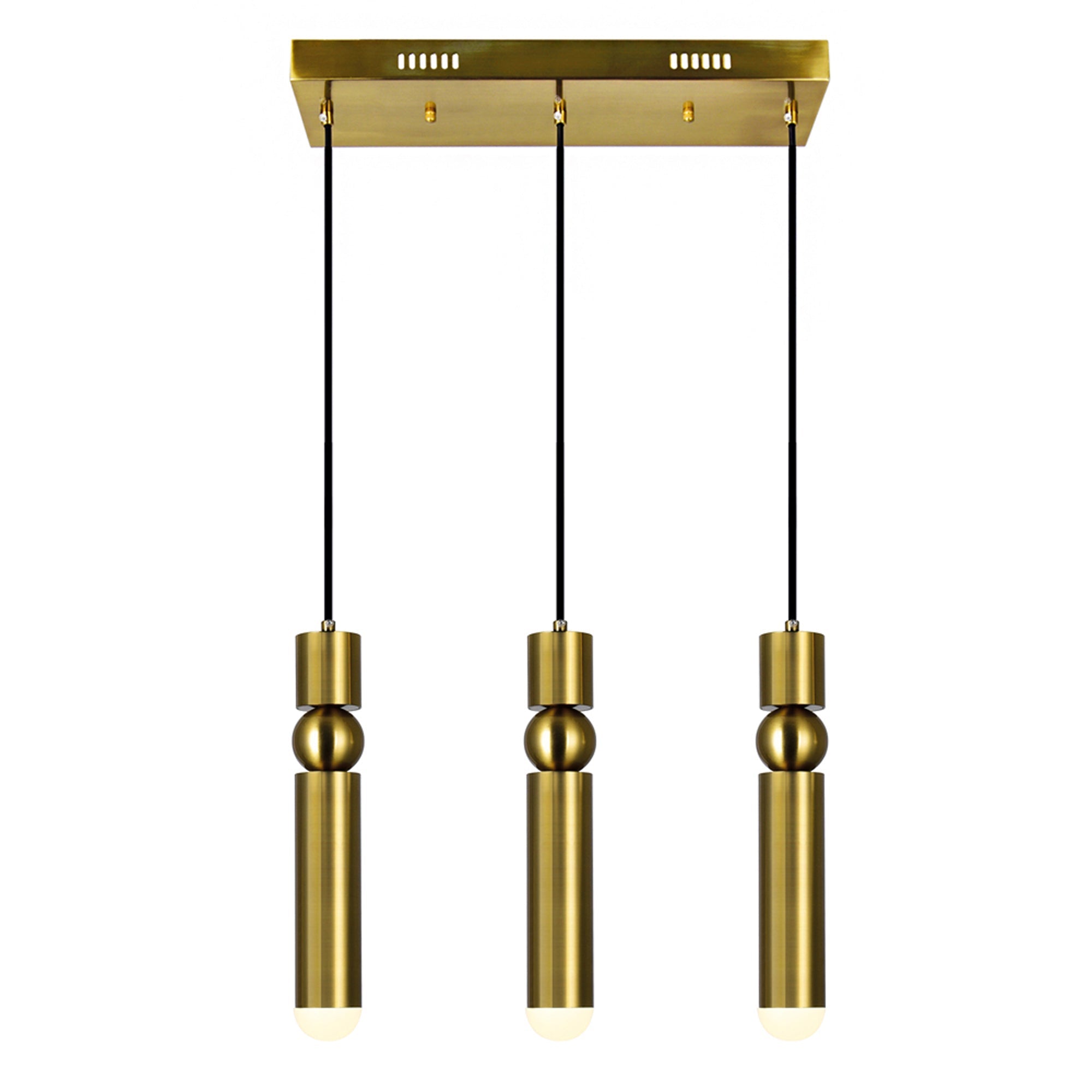 Chime LED Island/Pool Table Chandelier With Brass Finish - CWI Lighting