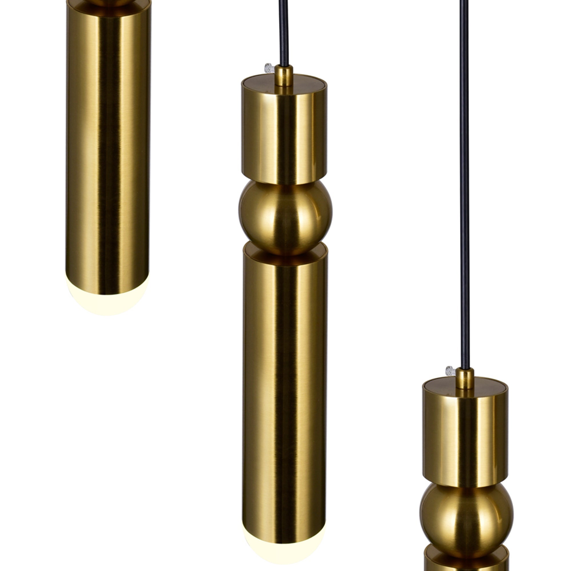 Chime LED Island/Pool Table Chandelier With Brass Finish - CWI Lighting