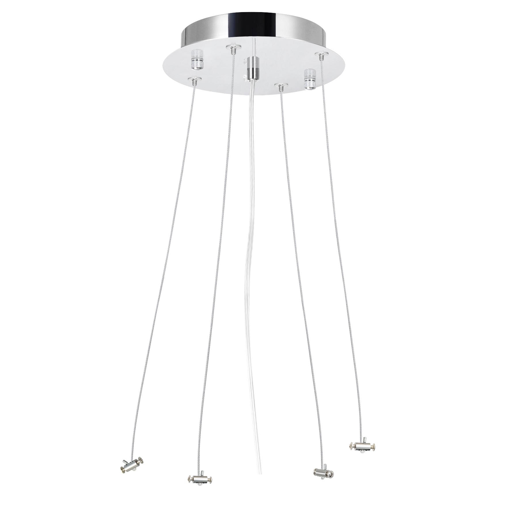 Chrome Round Suspension Kit - CWI Lighting