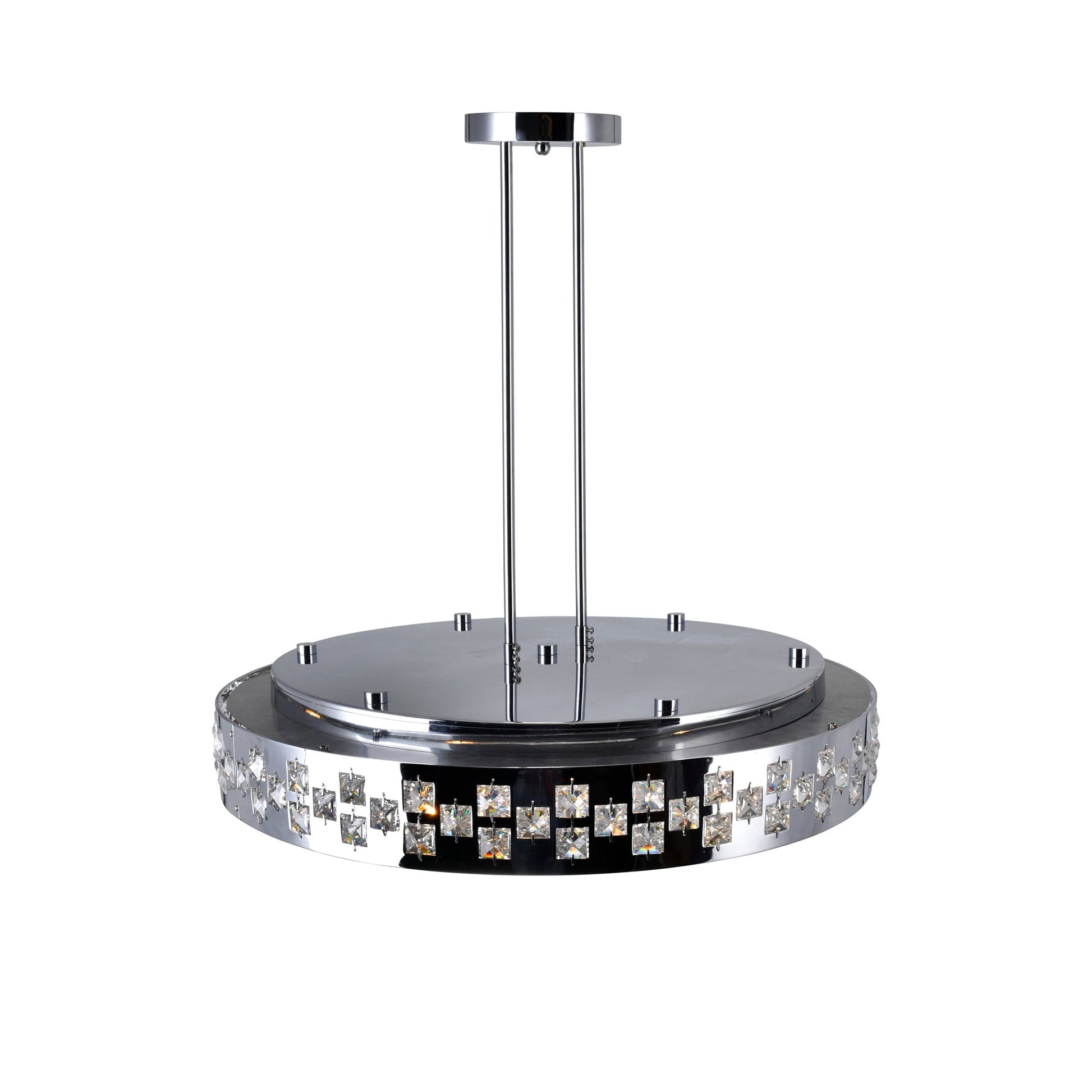 Cinderella 10 Light Down Chandelier With Chrome Finish - CWI Lighting