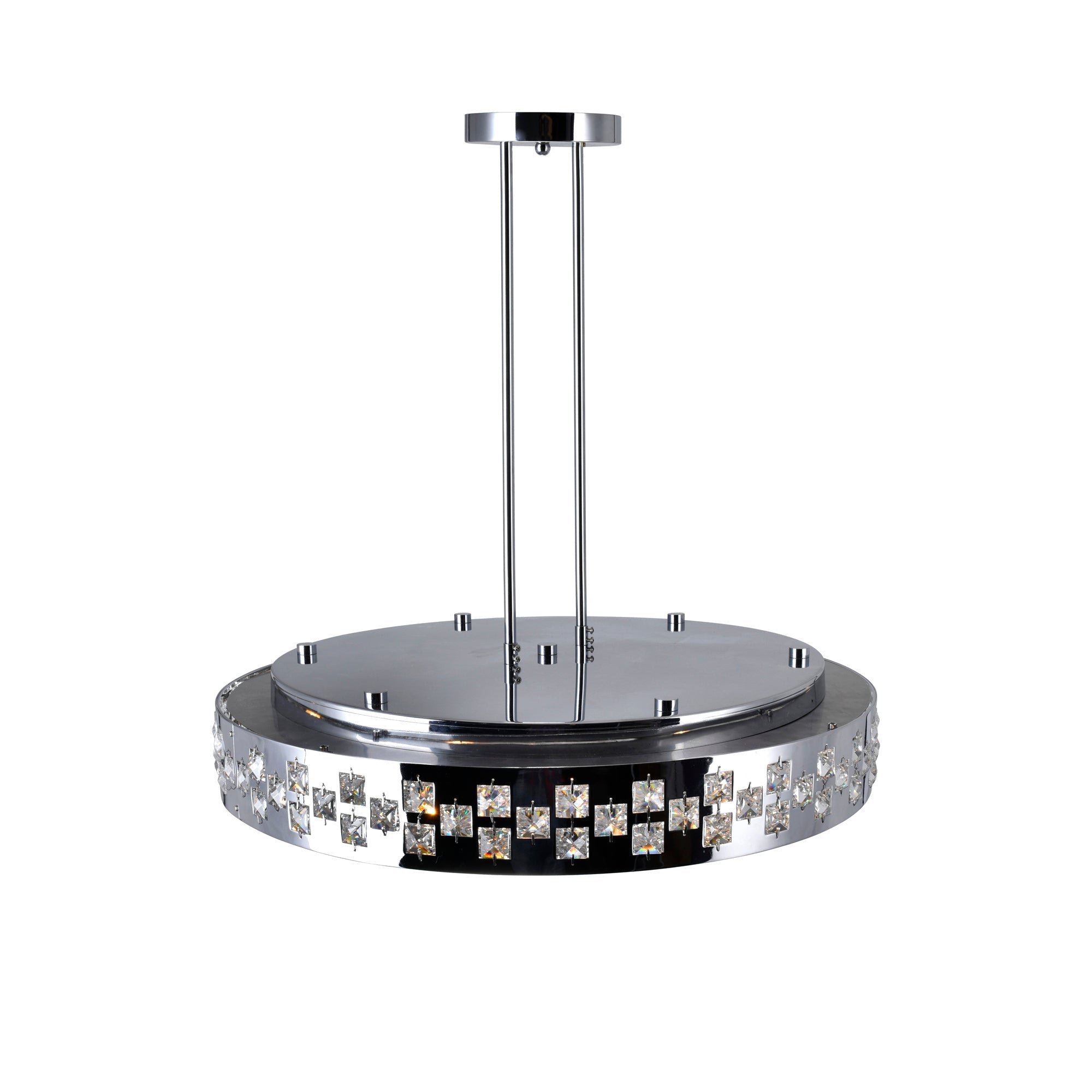 Cinderella 10 Light Down Chandelier With Chrome Finish - CWI Lighting