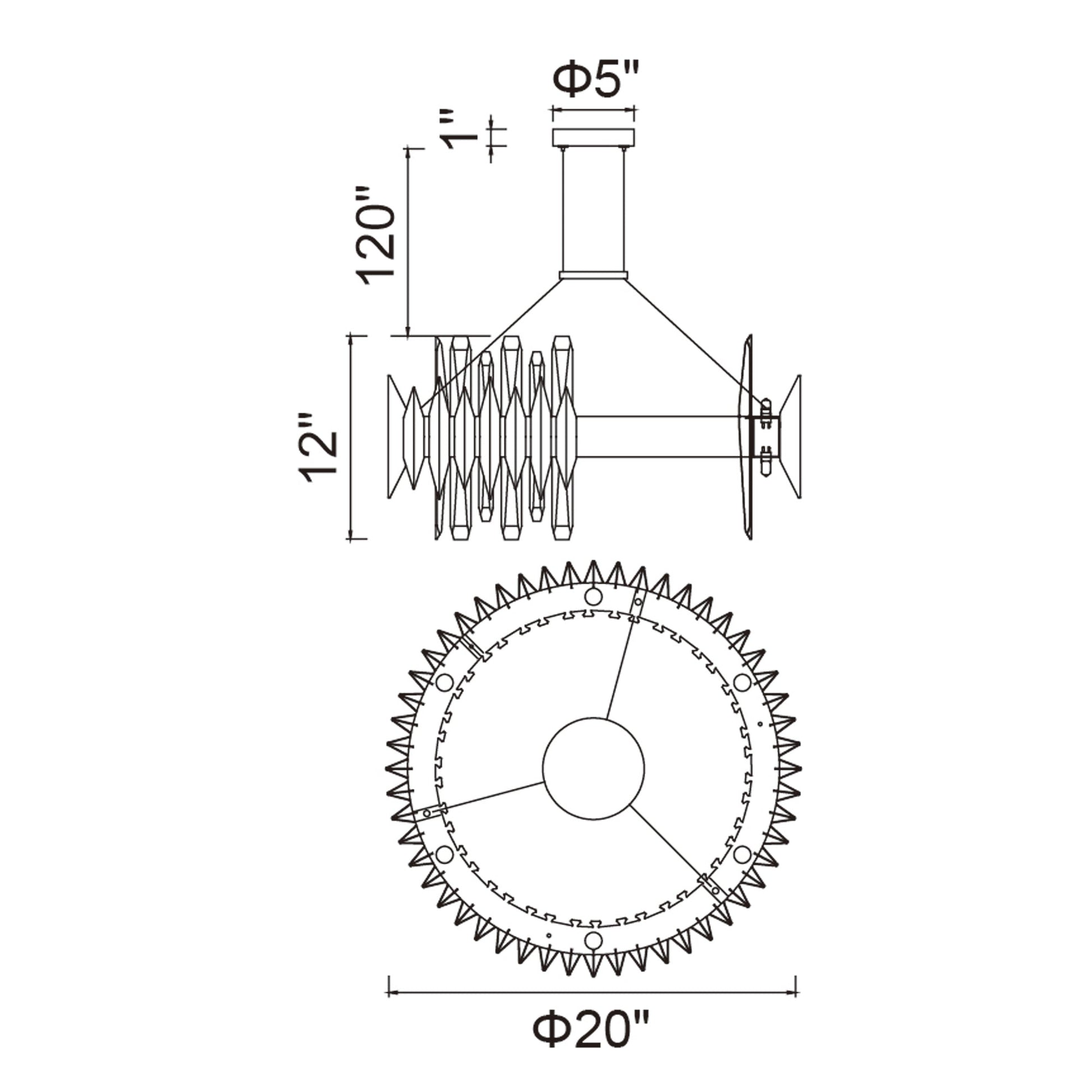 Cityscape 12 Light 20in Satin Gold Chandelier - CWI Lighting