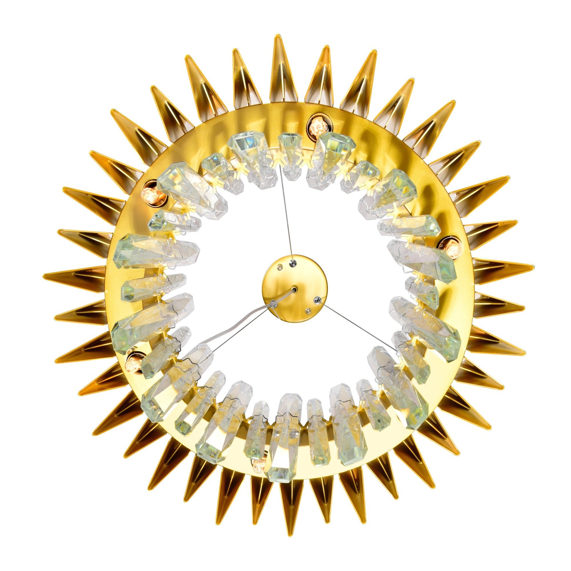 Cityscape 12 Light 20in Satin Gold Chandelier - CWI Lighting