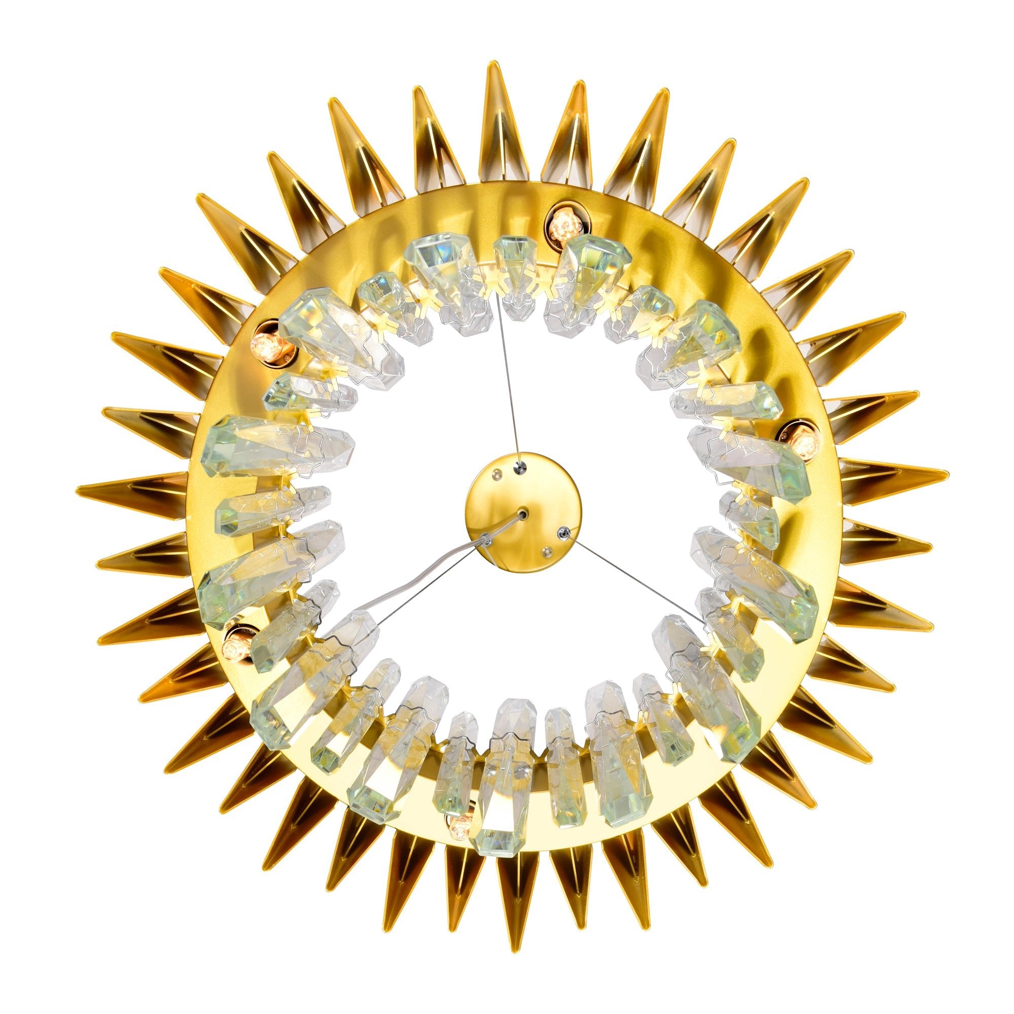 Cityscape 12 Light 20in Satin Gold Chandelier - CWI Lighting