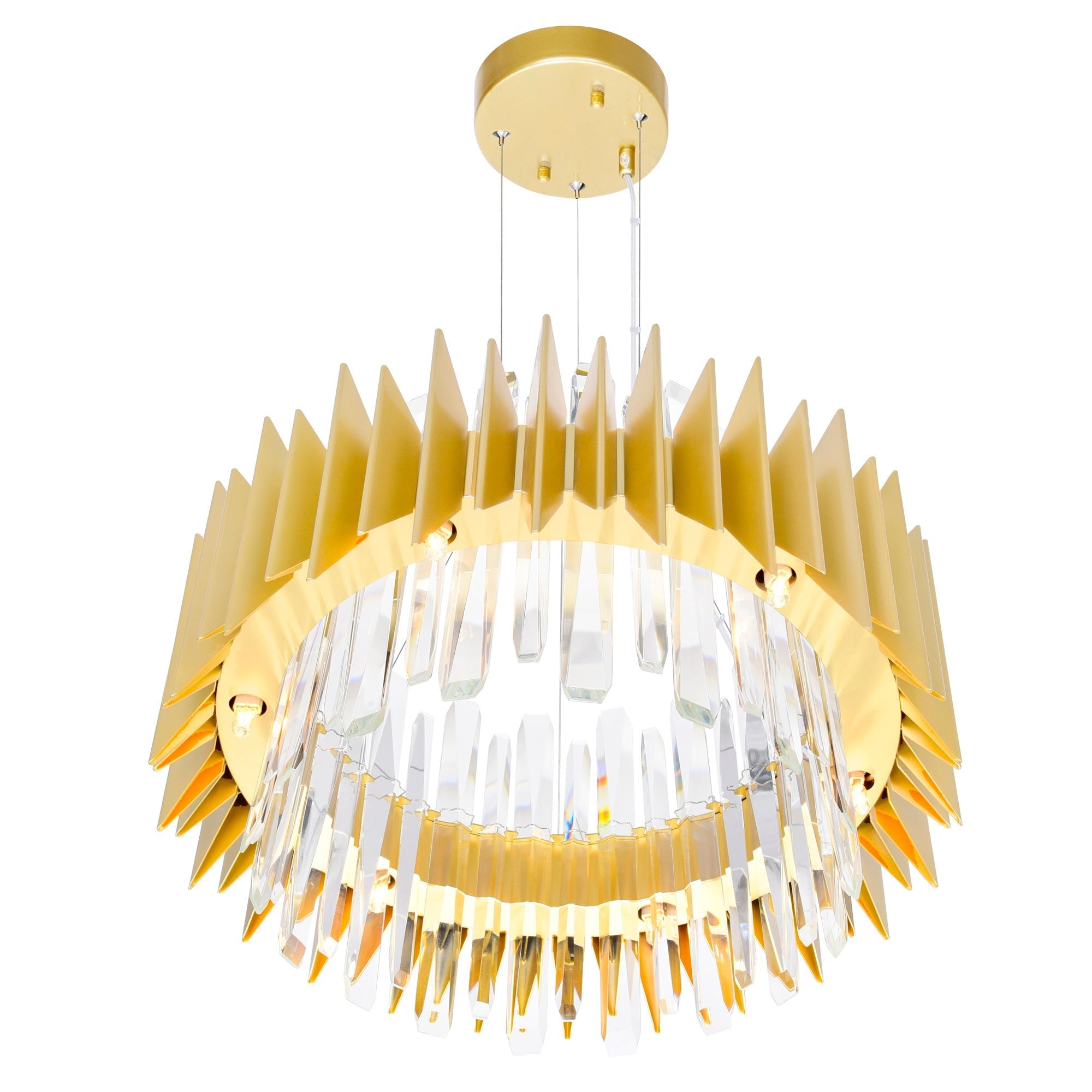 Cityscape 12 Light 20in Satin Gold Chandelier - CWI Lighting