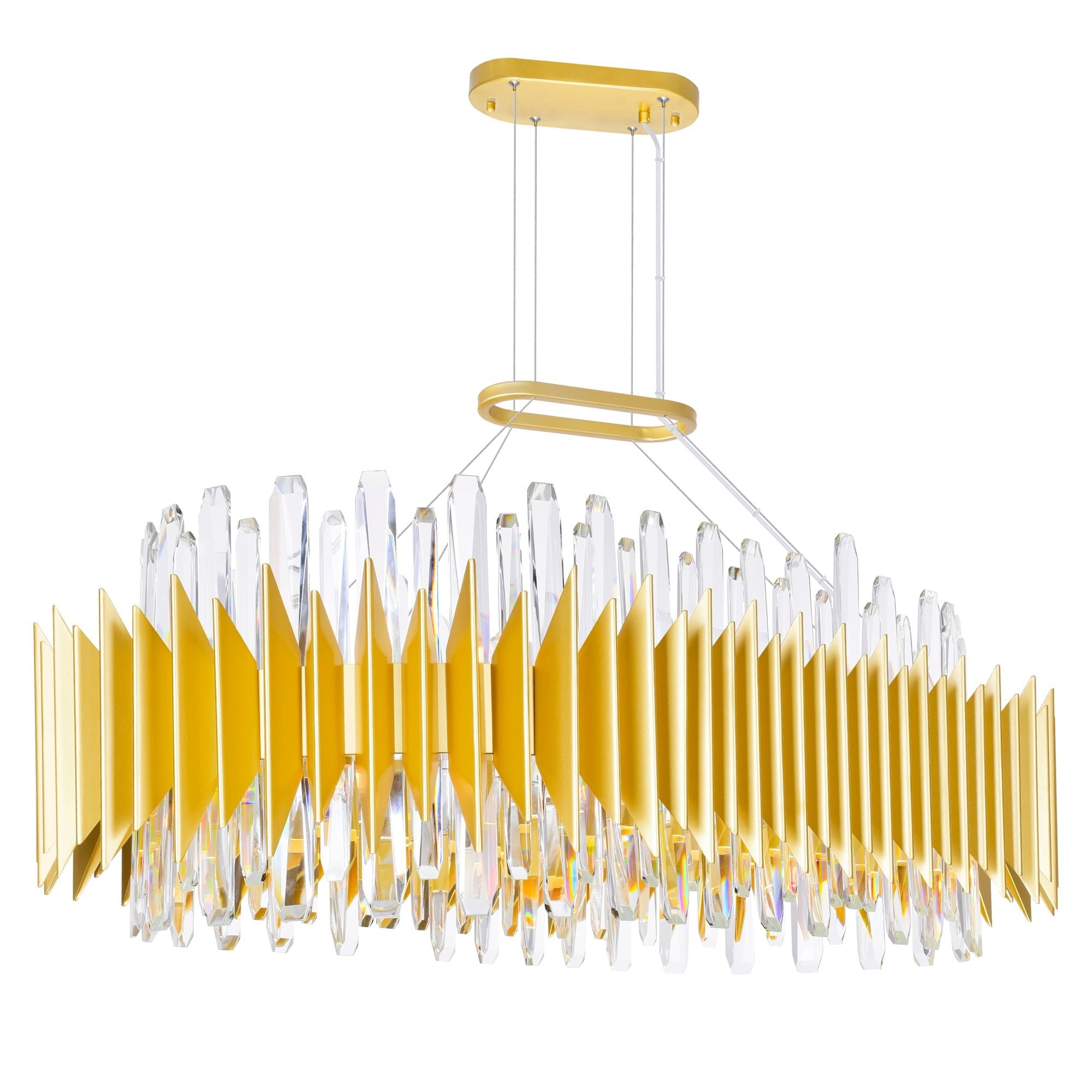 Cityscape 20 Light 39in Satin Gold Chandelier - CWI Lighting