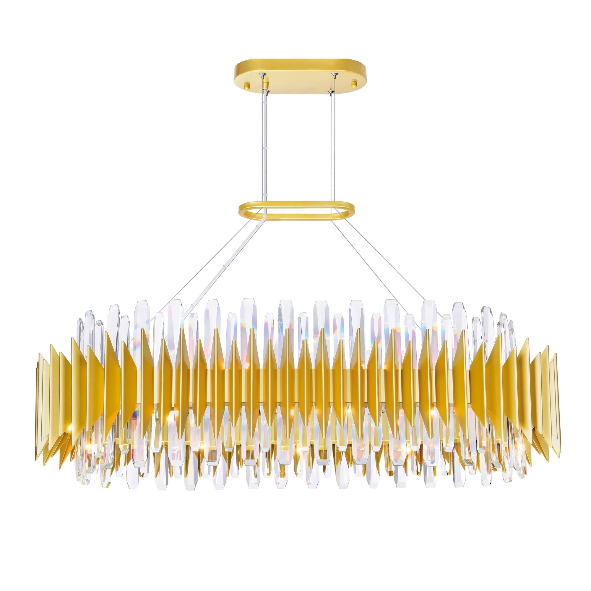 Cityscape 20 Light 39in Satin Gold Chandelier - CWI Lighting