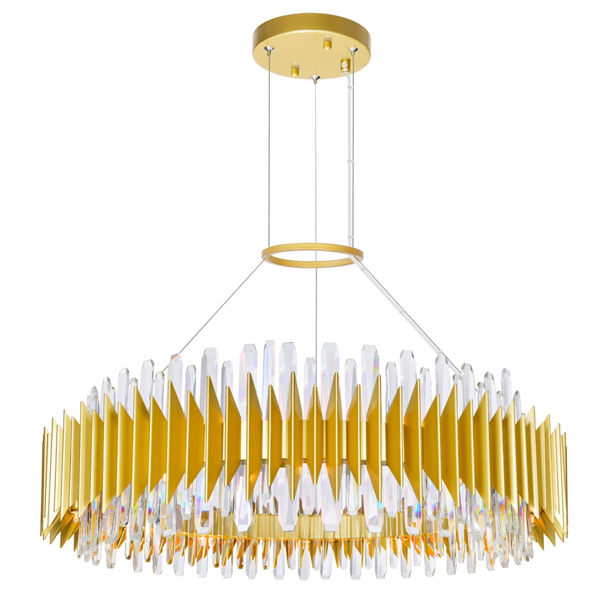 Cityscape 24 Light 39in Satin Gold Chandelier - CWI Lighting