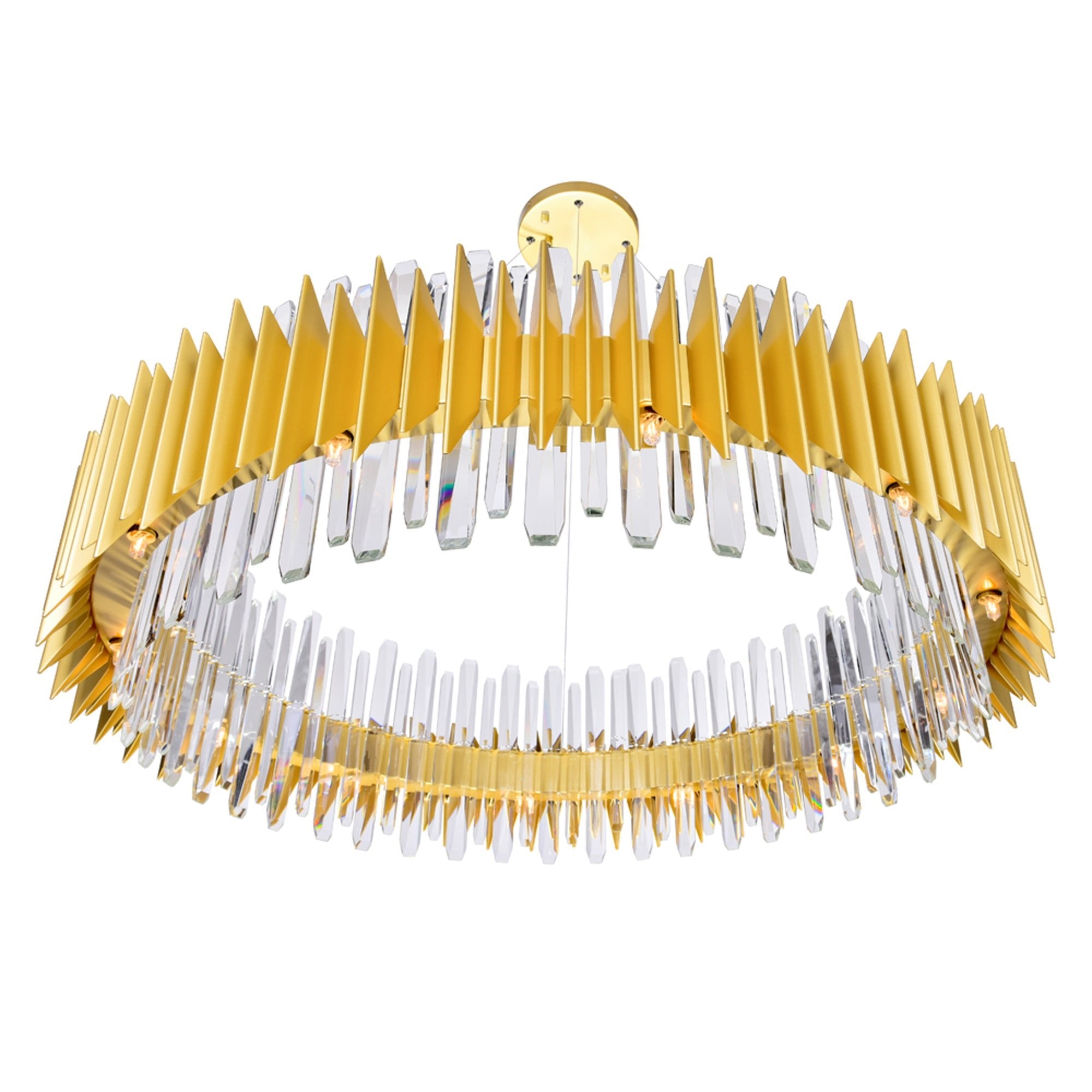 Cityscape 24 Light 39in Satin Gold Chandelier - CWI Lighting