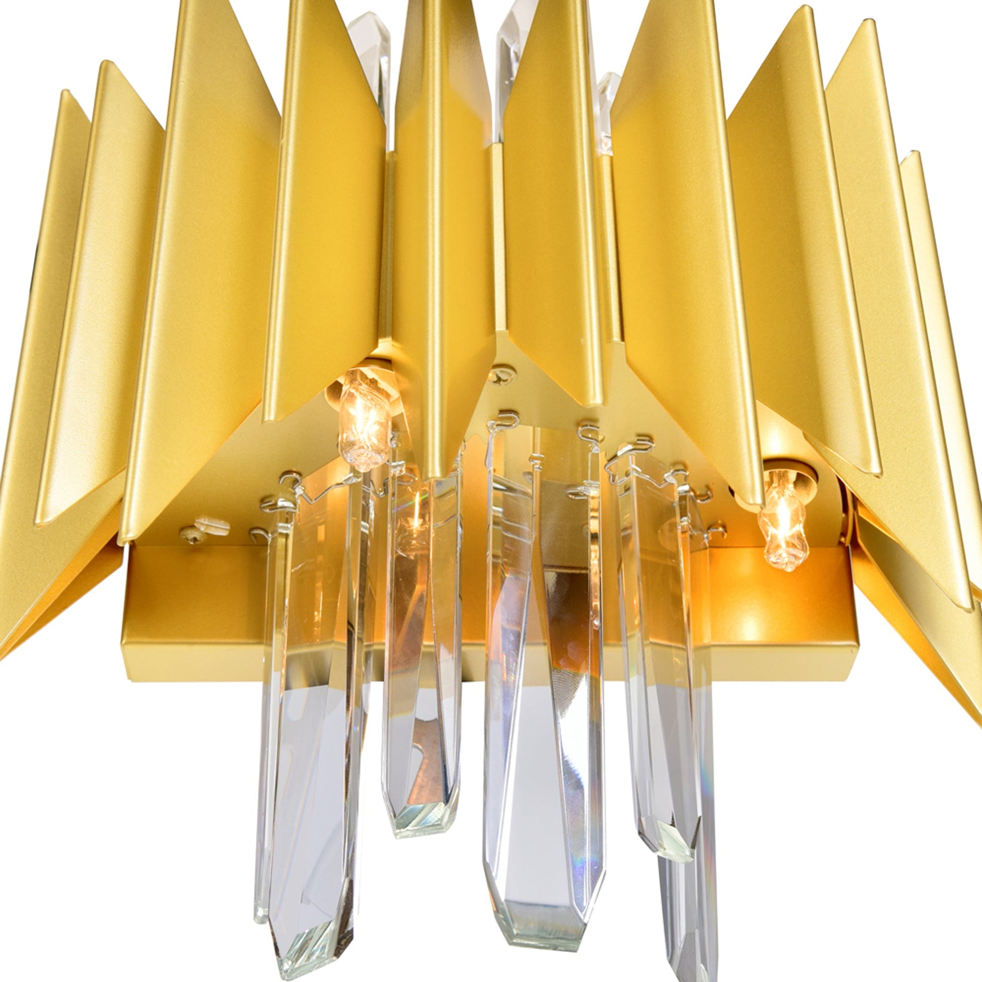 Cityscape 5 Light 13in Satin Gold Wall Sconce - CWI Lighting