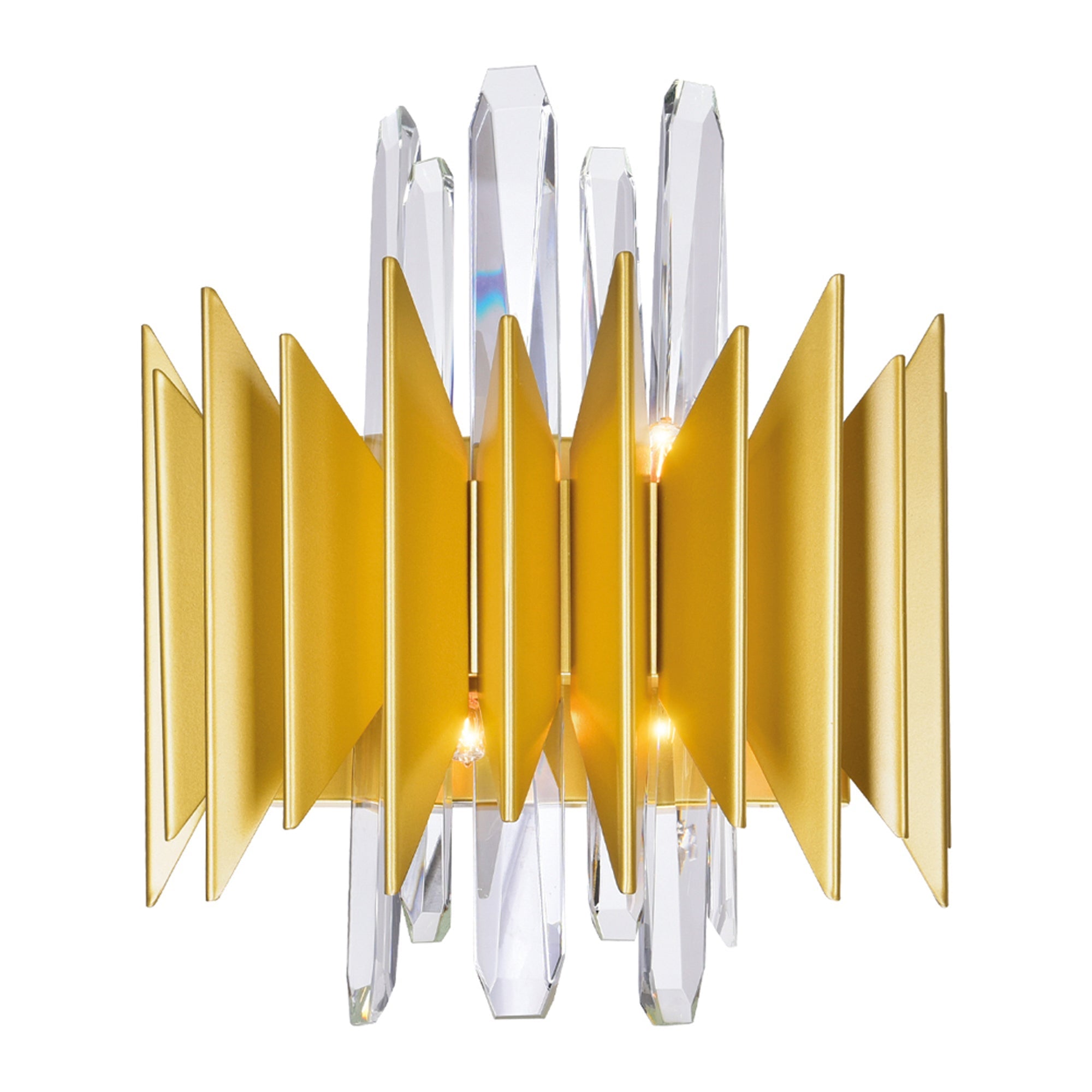 Cityscape 5 Light 13in Satin Gold Wall Sconce - CWI Lighting