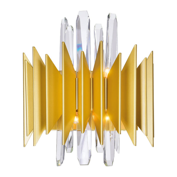 Cityscape 5 Light 13in Satin Gold Wall Sconce - CWI Lighting