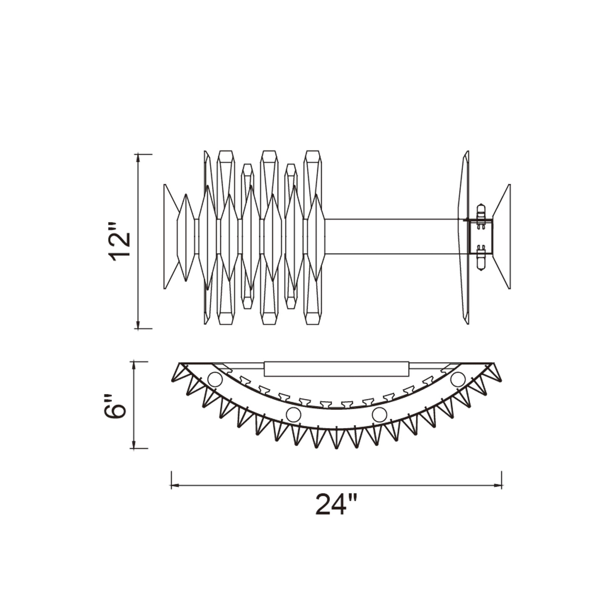 Cityscape 7 Light 24in Satin Gold Vanity Light - CWI Lighting