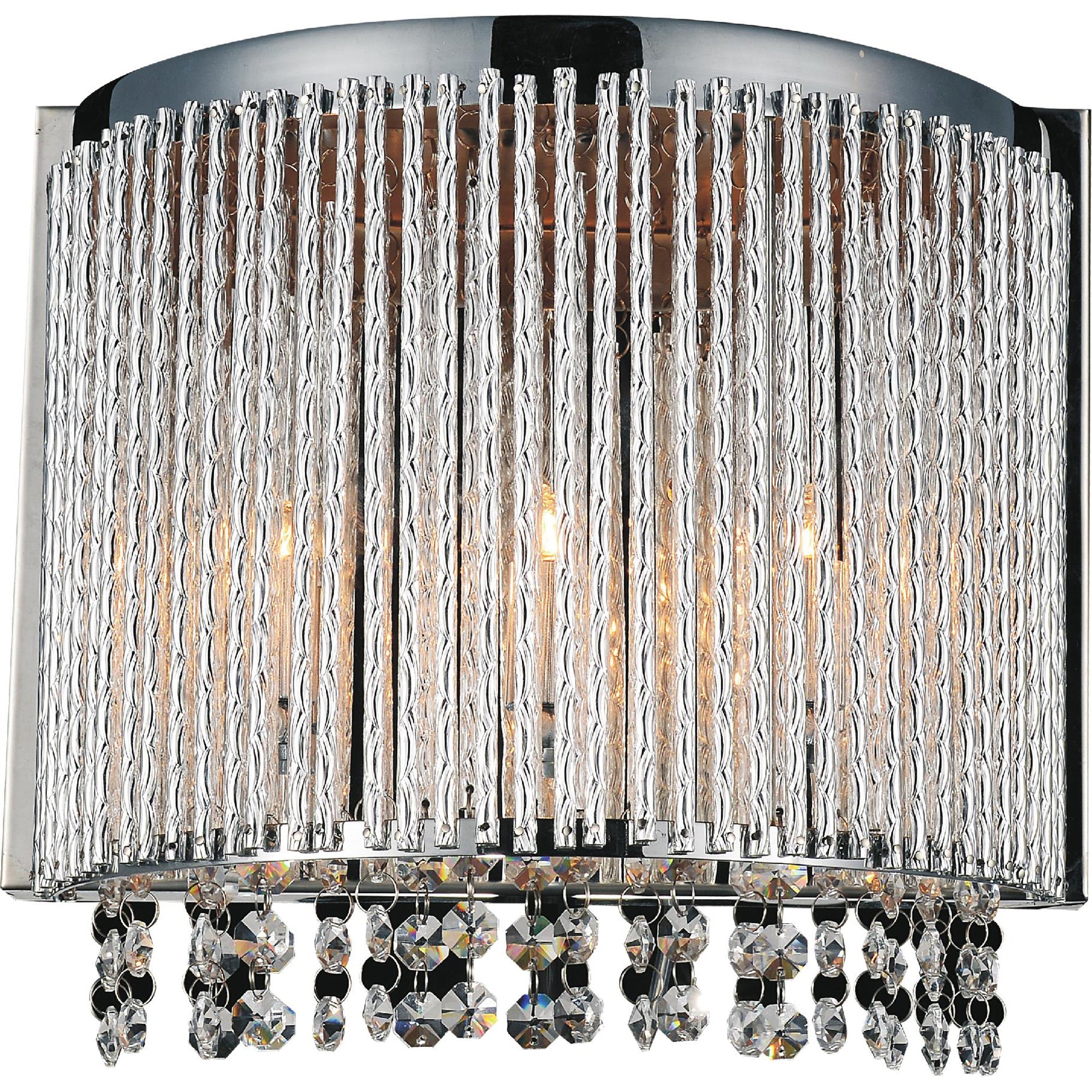 Claire 3 Light Wall Sconce With Chrome Finish - CWI Lighting