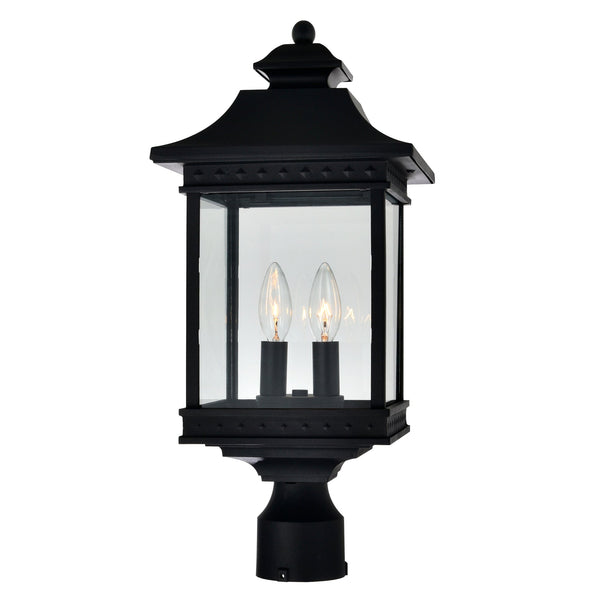 Cleveland 2 Light Black Outdoor Lantern Head - CWI Lighting
