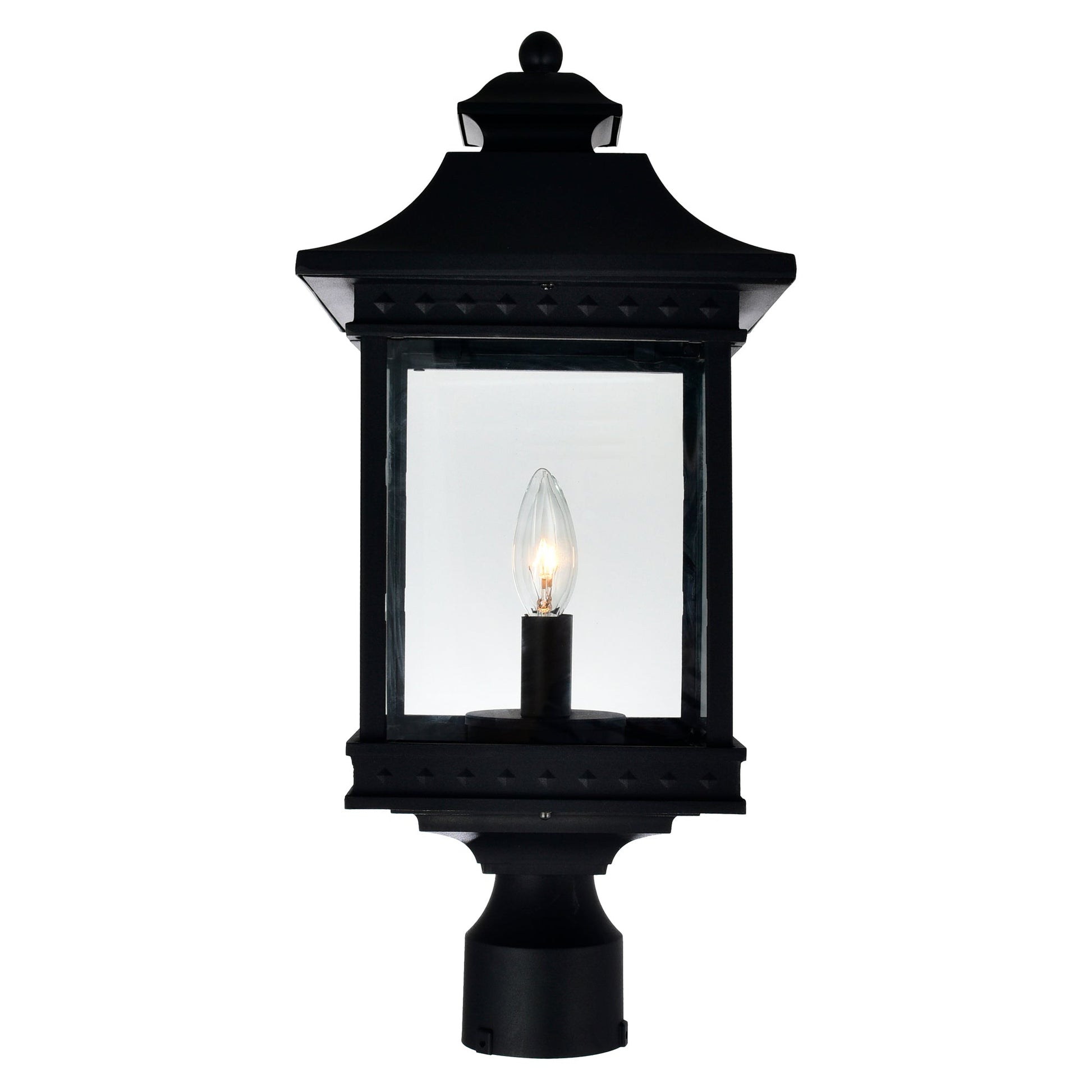 Cleveland 2 Light Black Outdoor Lantern Head - CWI Lighting