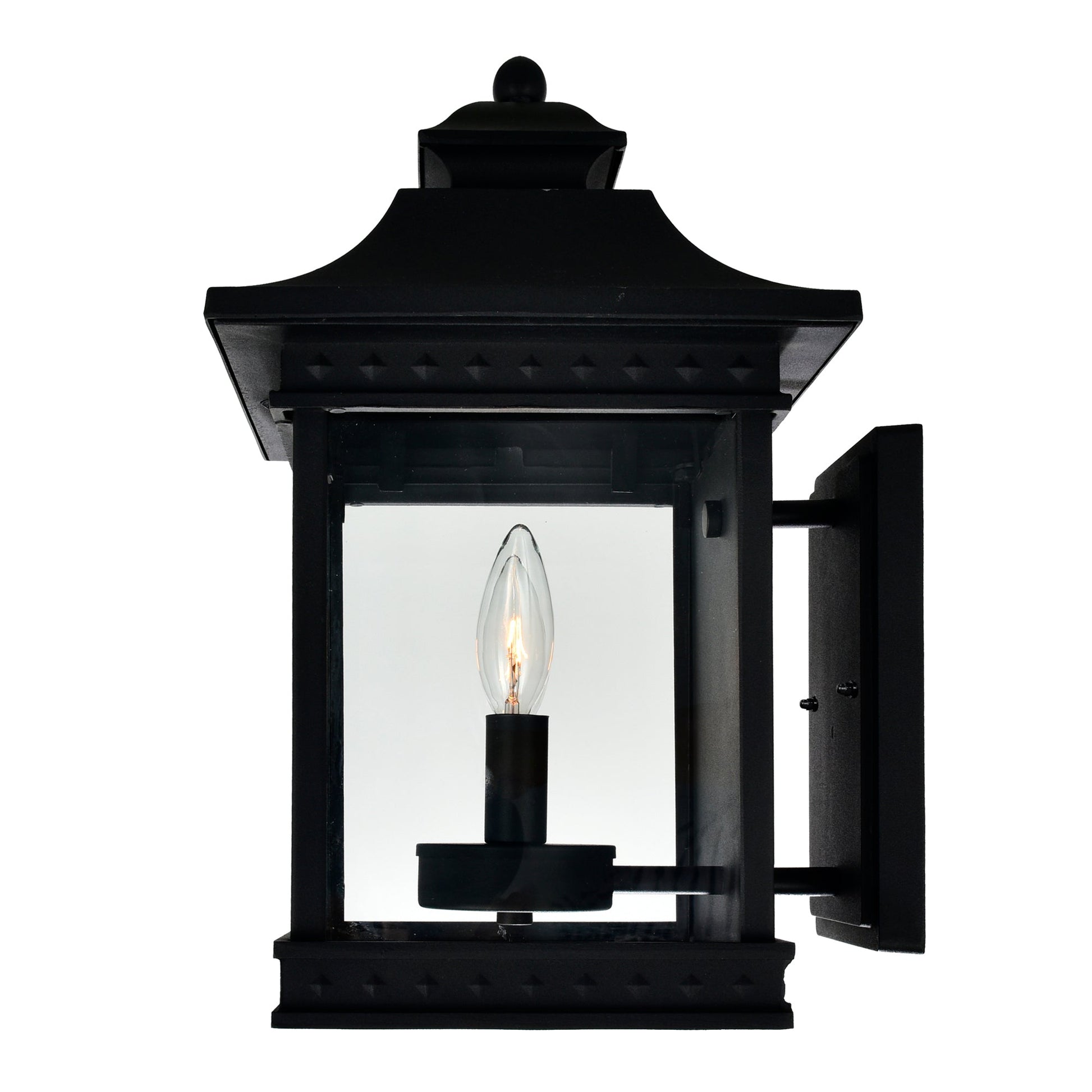 Cleveland 2 Light Black Outdoor Wall Light - CWI Lighting