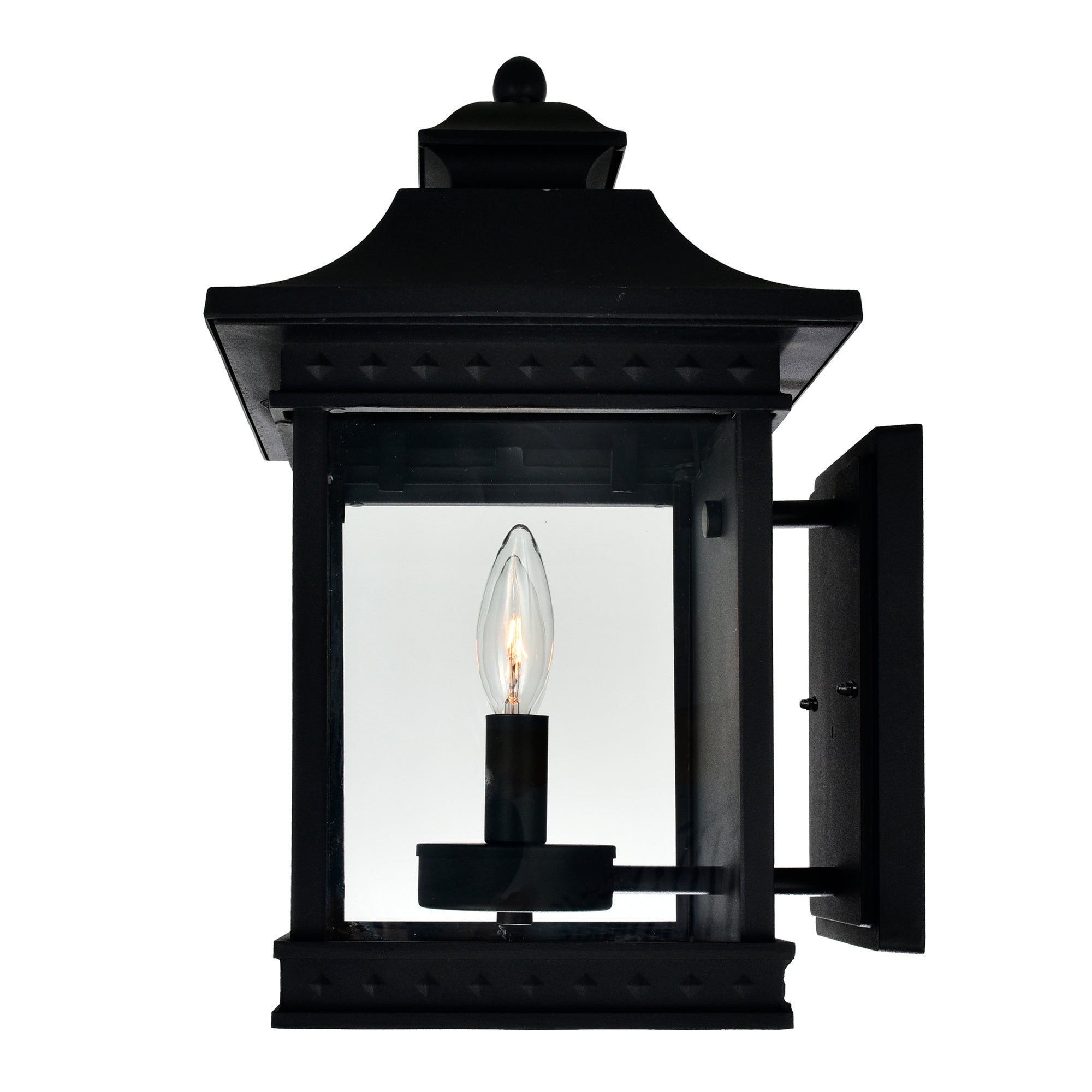 Cleveland 2 Light Black Outdoor Wall Light - CWI Lighting
