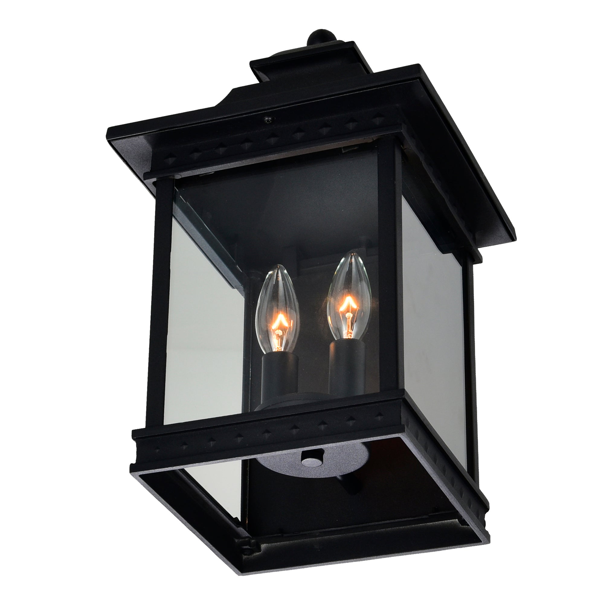 Cleveland 2 Light Black Outdoor Wall Light - CWI Lighting
