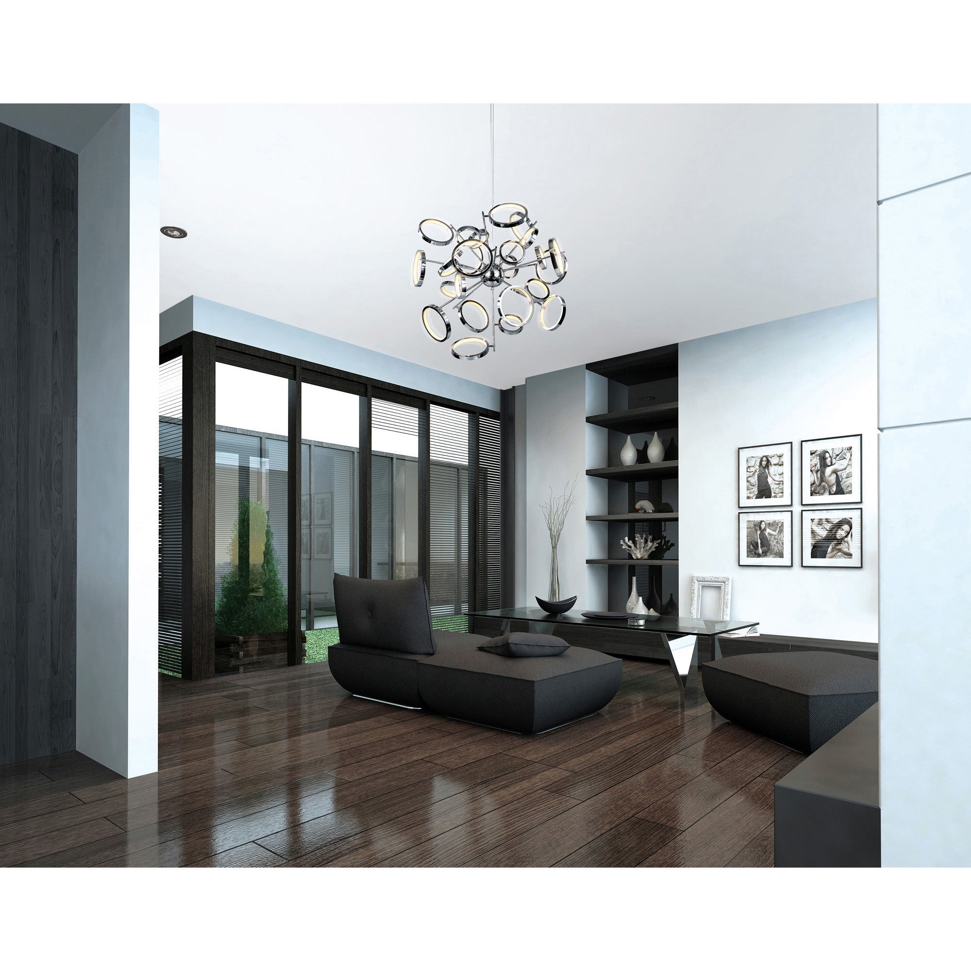 Colette LED Chandelier With Chrome Finish - CWI Lighting