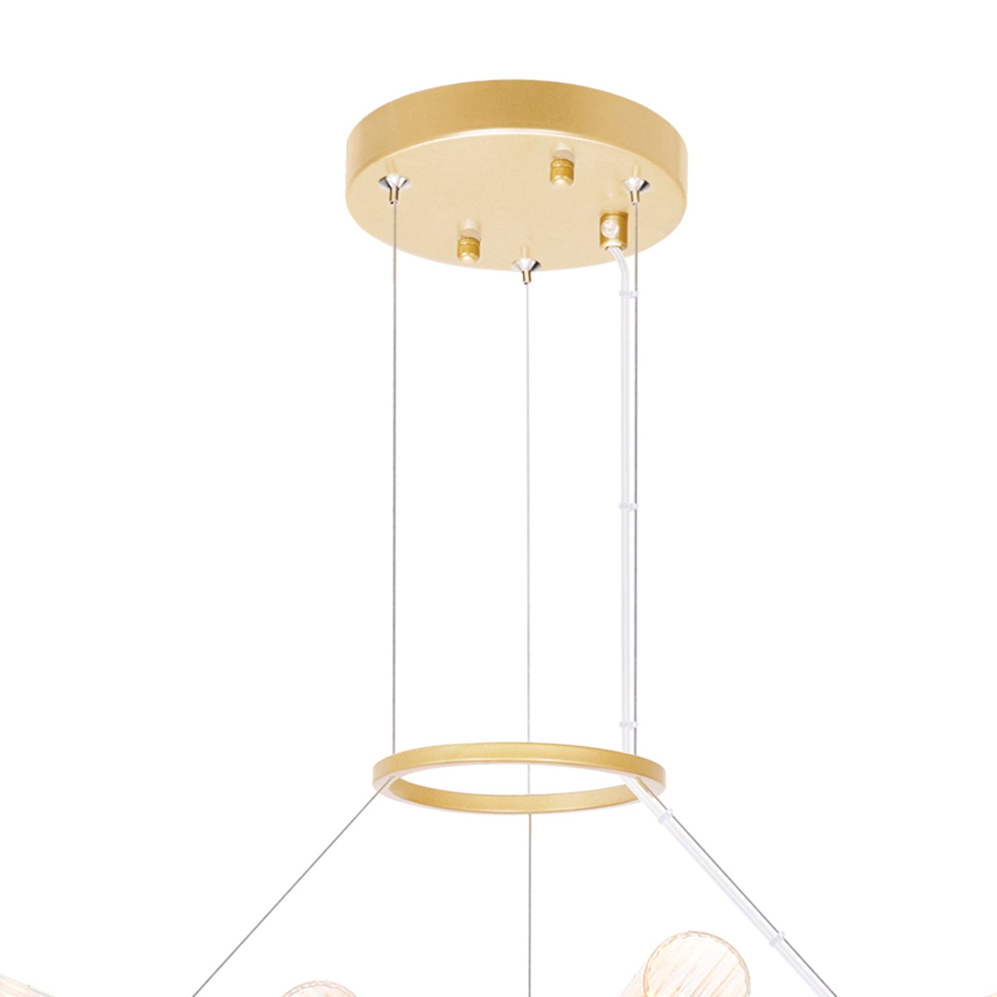 Collar 21 Light Chandelier With Satin Gold Finish - CWI Lighting