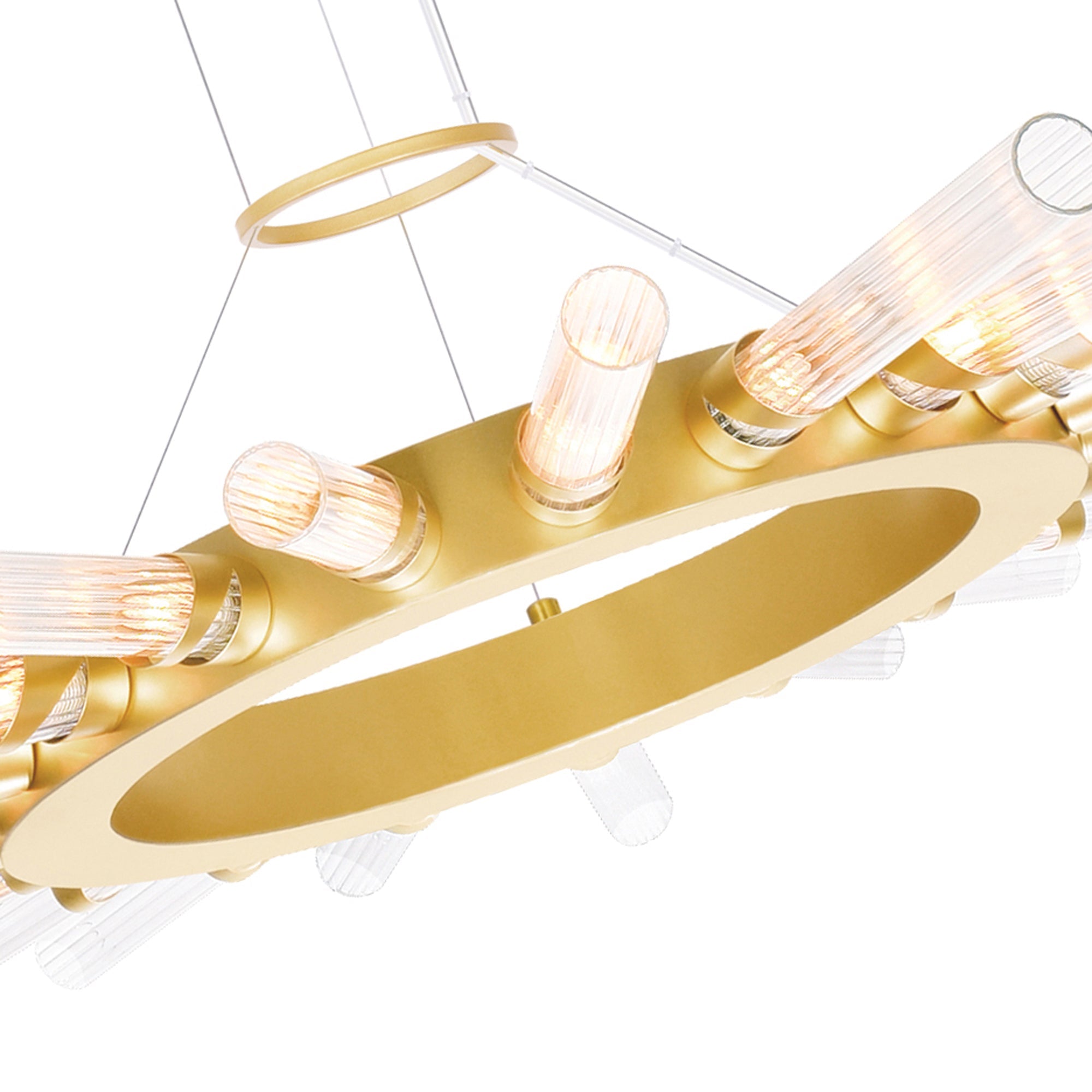 Collar 21 Light Chandelier With Satin Gold Finish - CWI Lighting