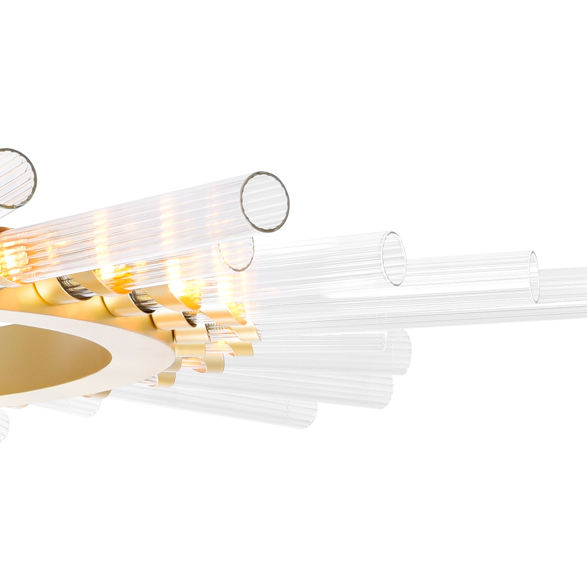 Collar 28 Light Chandelier With Satin Gold Finish - CWI Lighting