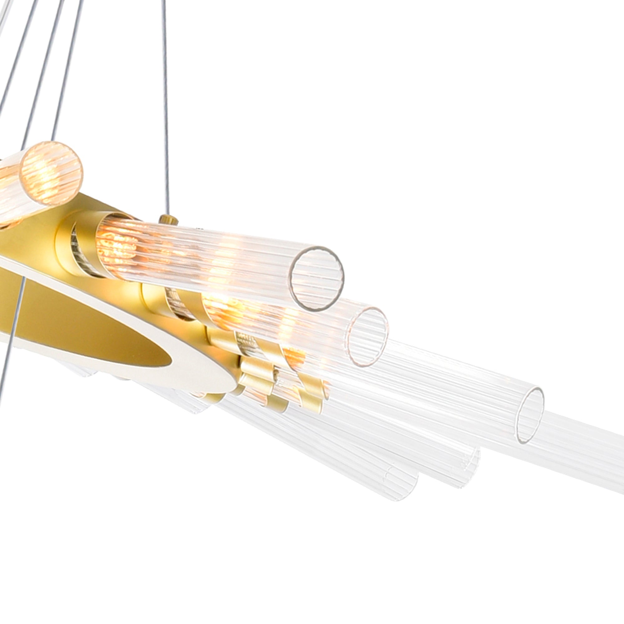 Collar 63 Light Chandelier With Satin Gold Finish - CWI Lighting