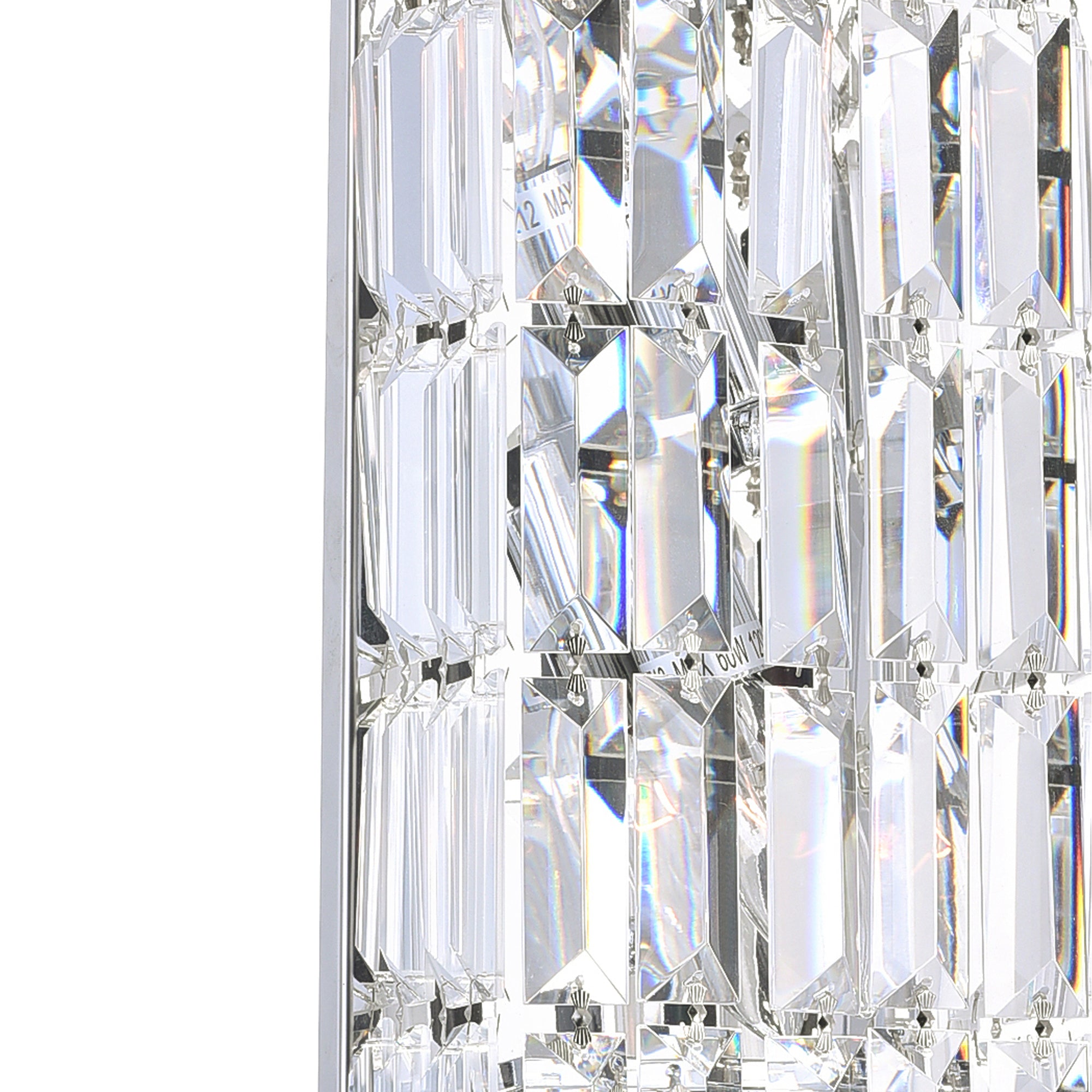 Colosseum 2 Light 5in Chrome Bathroom Sconce with Crystals - CWI Lighting