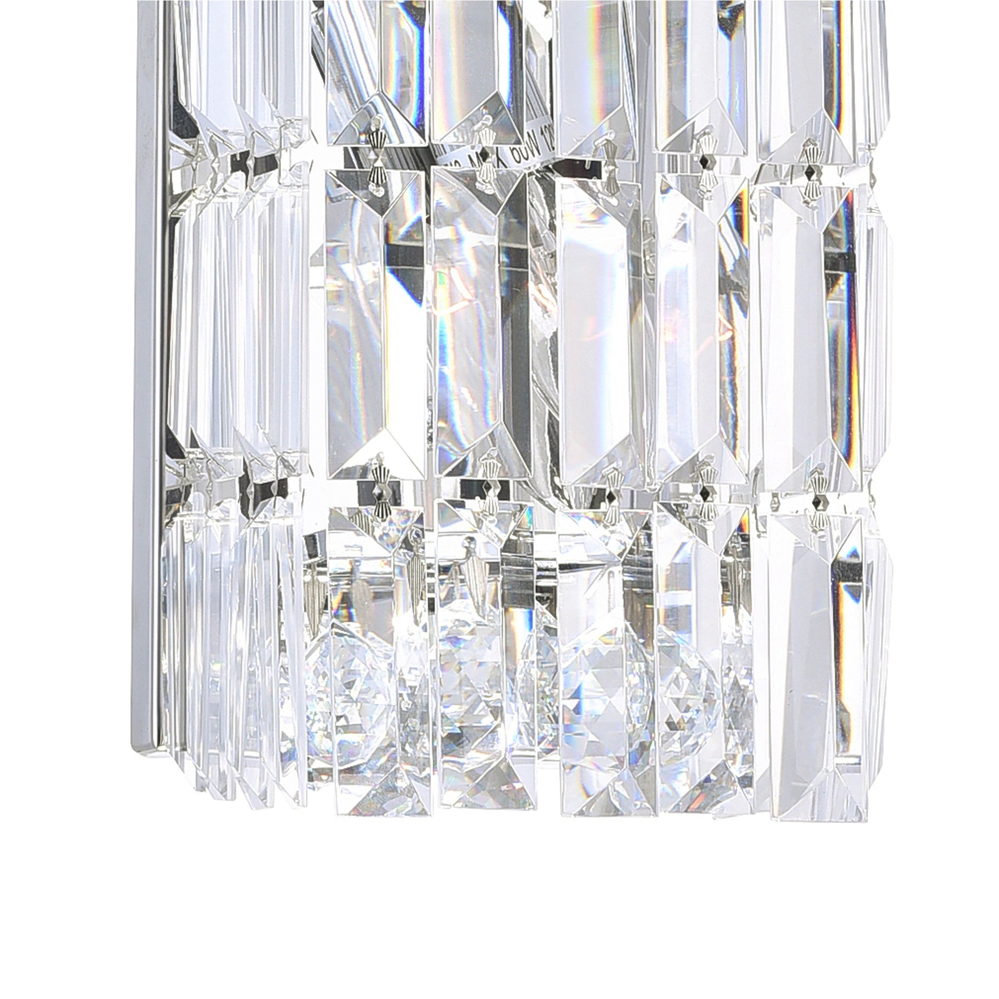 Colosseum 2 Light 5in Chrome Bathroom Sconce with Crystals - CWI Lighting