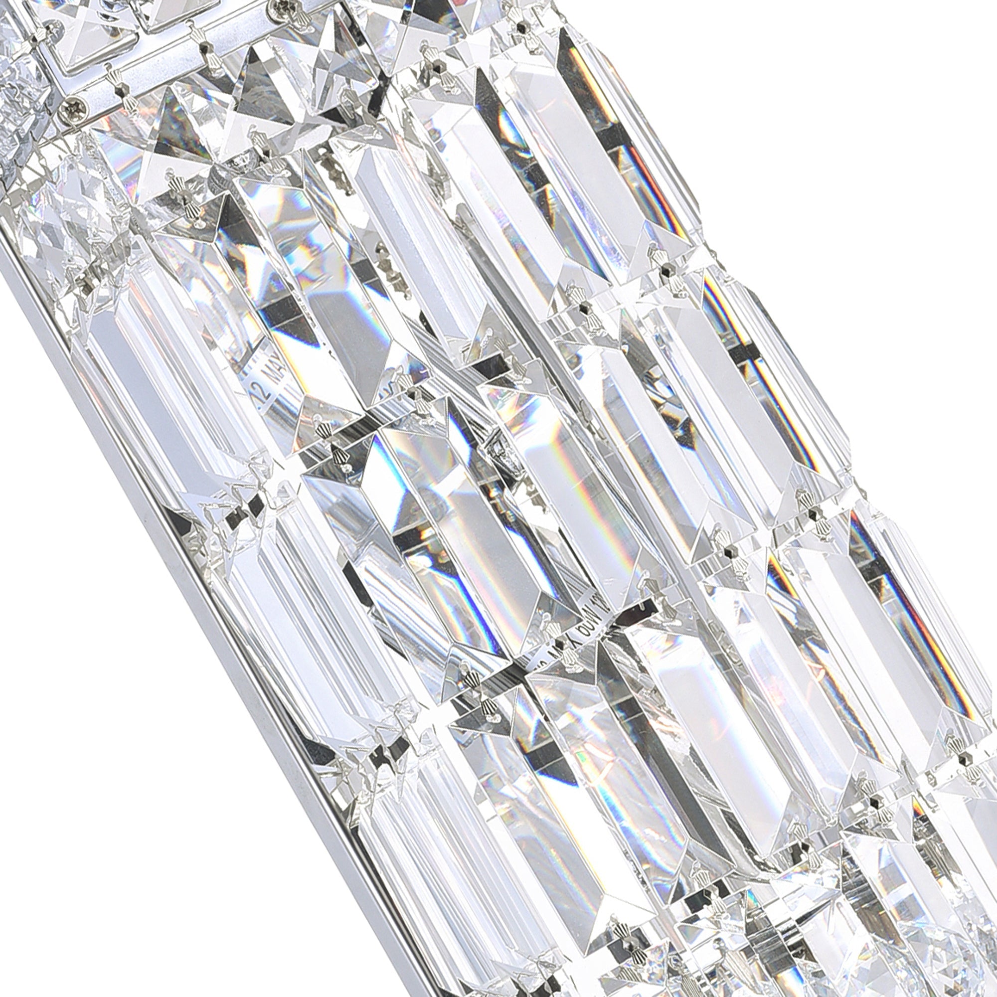 Colosseum 2 Light 5in Chrome Bathroom Sconce with Crystals - CWI Lighting