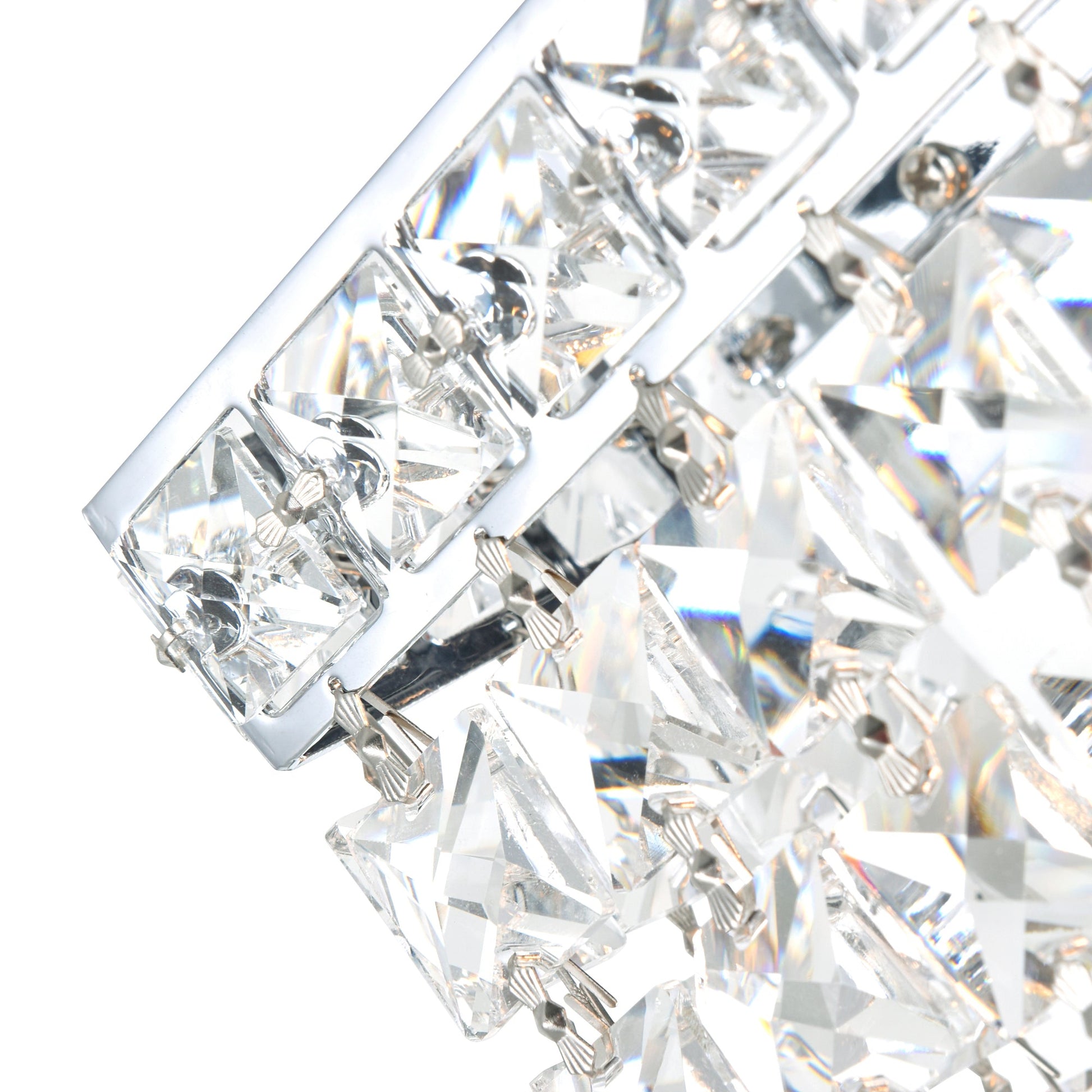 Colosseum 4 Light 5in Chrome Wall Sconce with Crystals - CWI Lighting