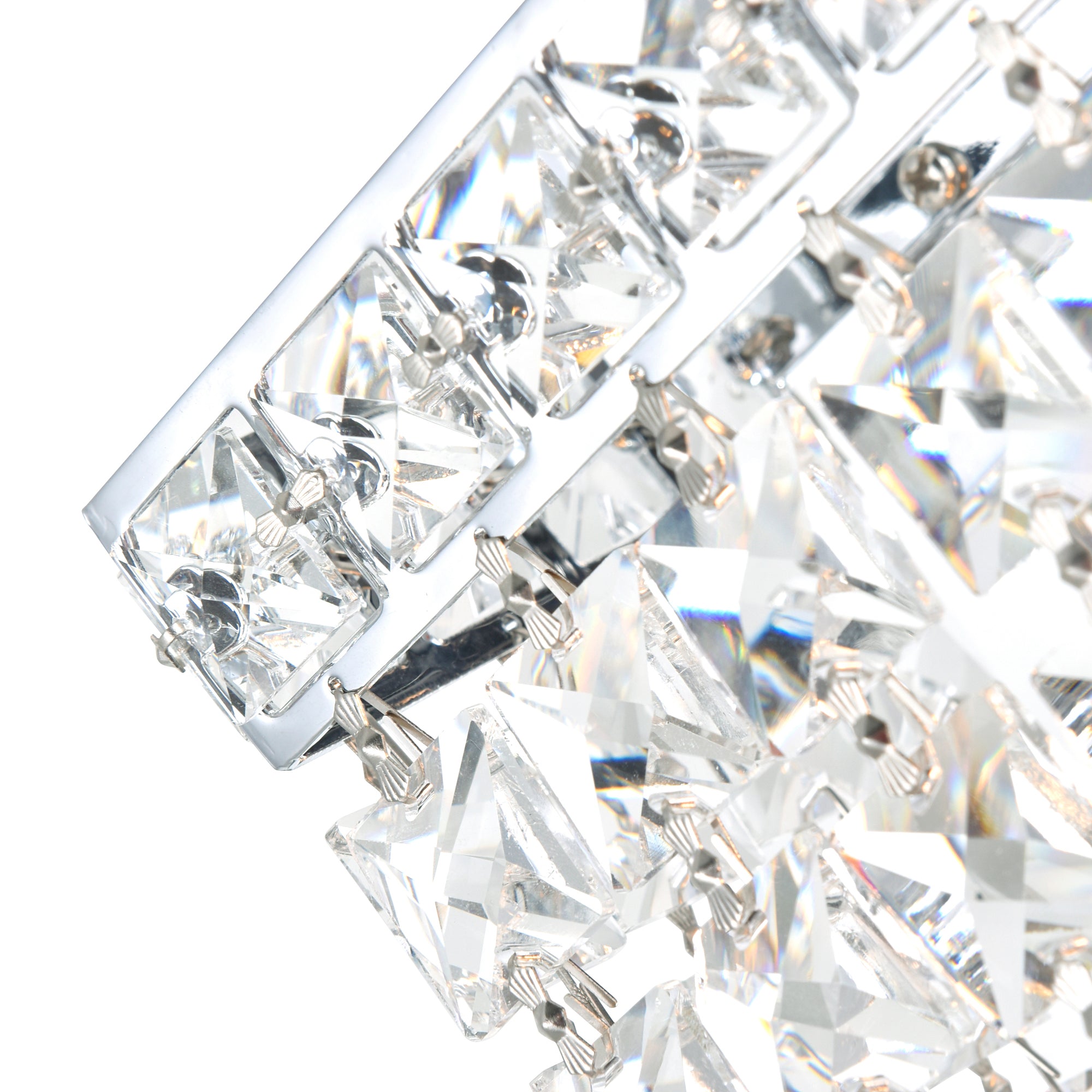 Colosseum 4 Light 5in Chrome Wall Sconce with Crystals - CWI Lighting