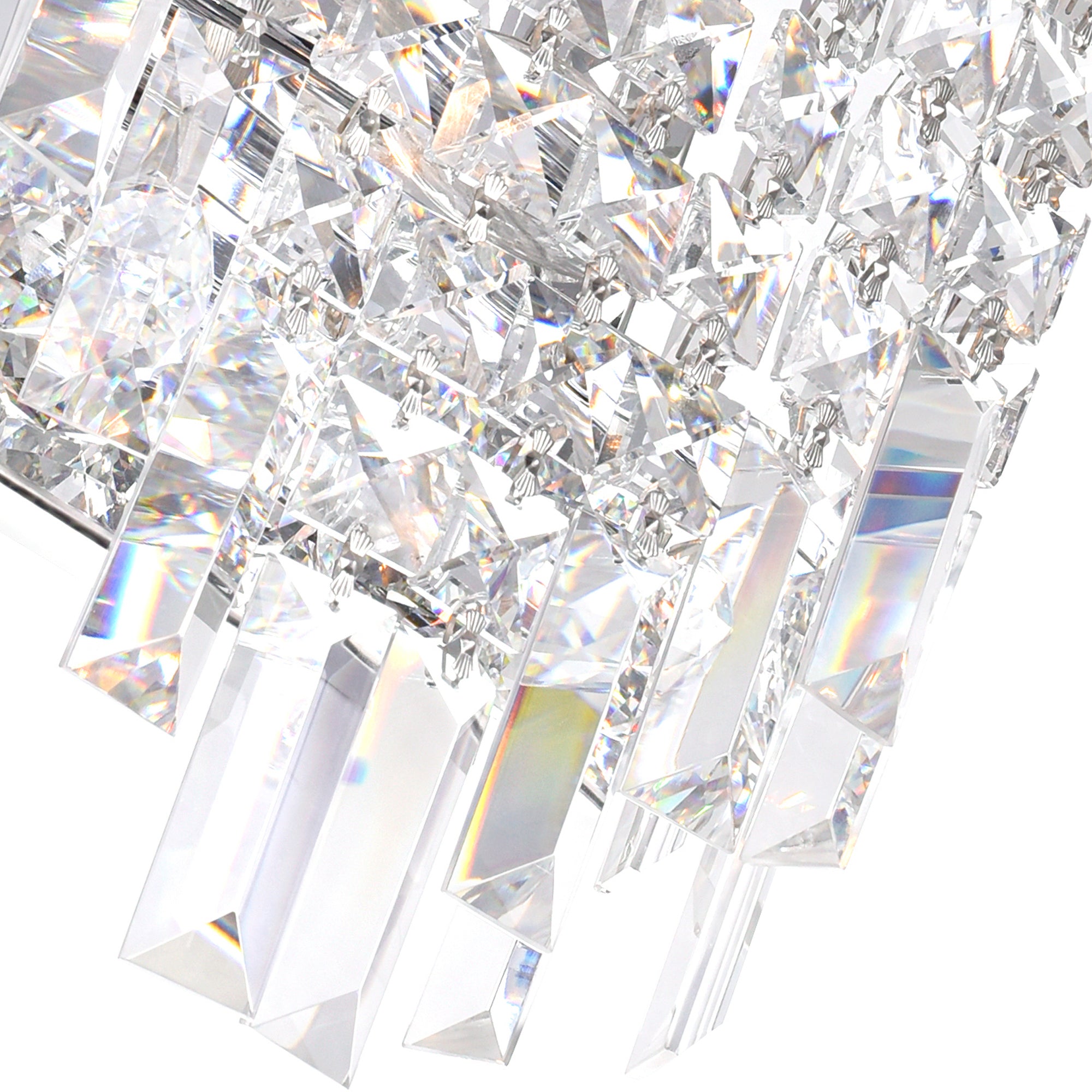 Colosseum 4 Light 5in Chrome Wall Sconce with Crystals - CWI Lighting