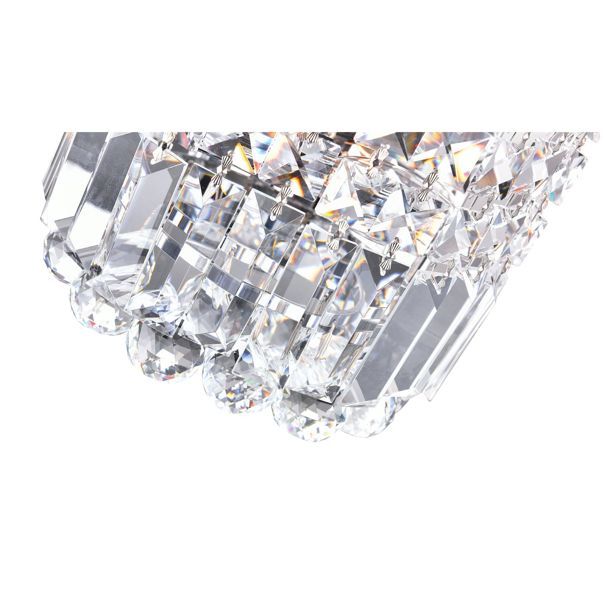 Colosseum 4 Light 6in Chrome Bathroom Sconce with Crystals - CWI Lighting