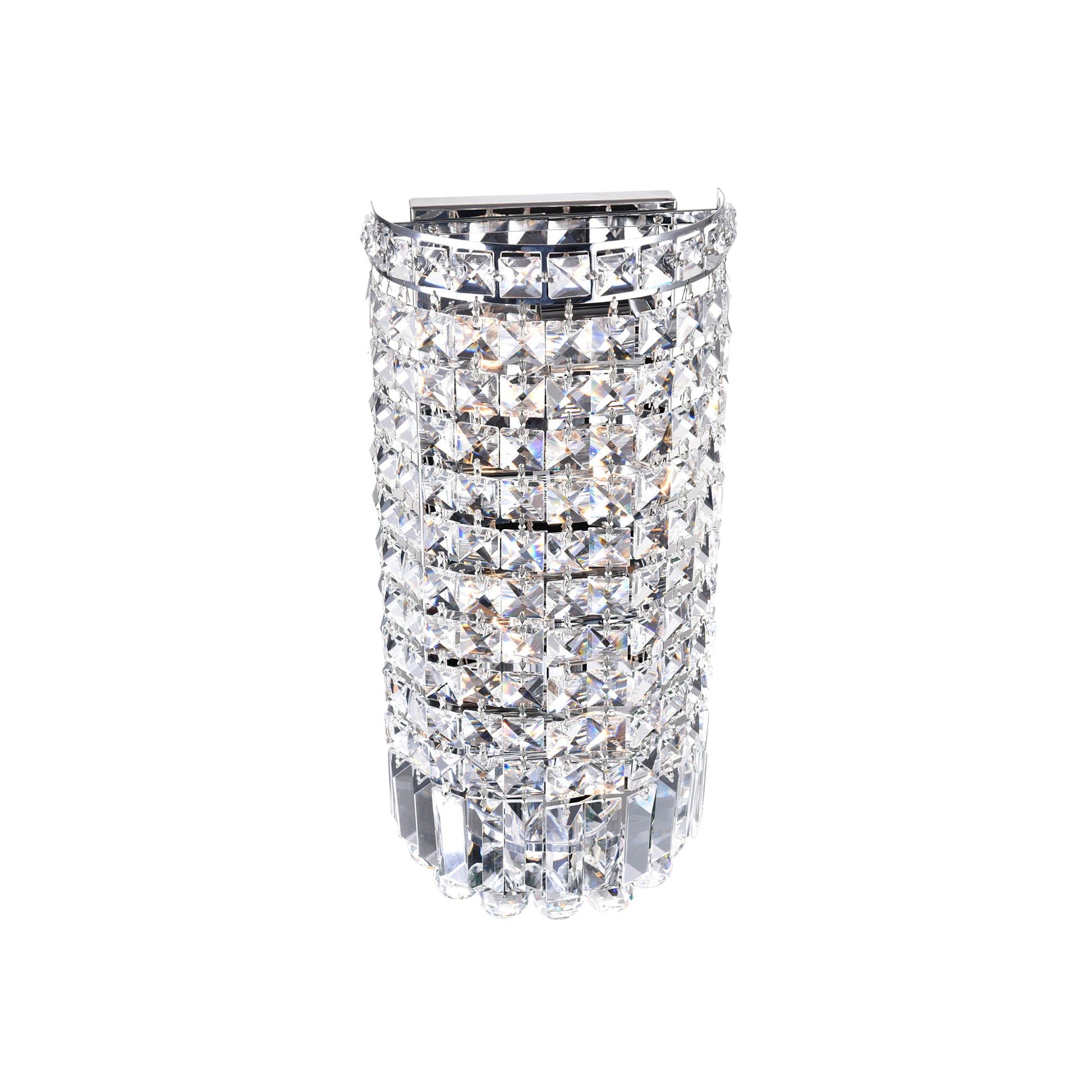 Colosseum 4 Light 6in Chrome Bathroom Sconce with Crystals - CWI Lighting