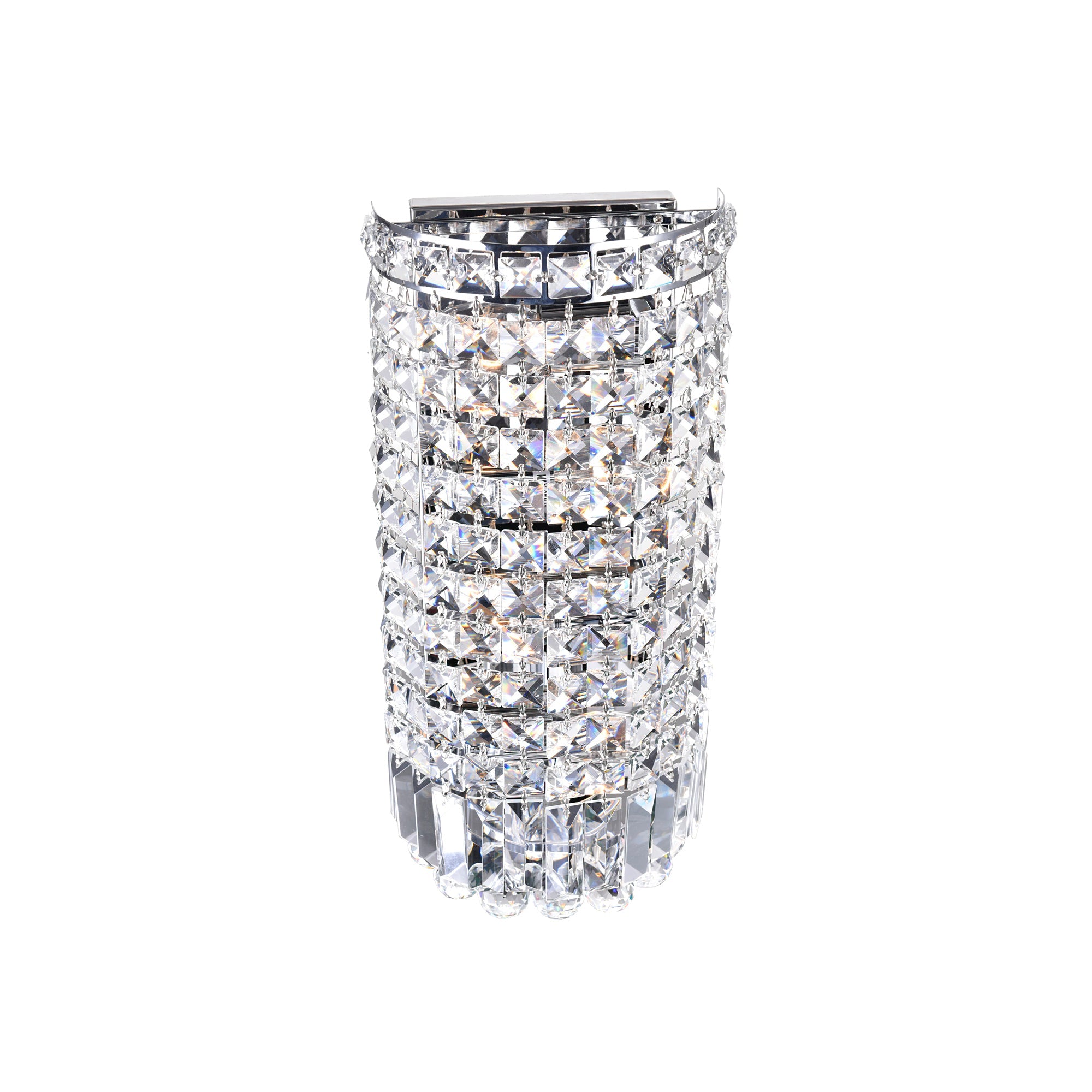 Colosseum 4 Light 6in Chrome Bathroom Sconce with Crystals - CWI Lighting