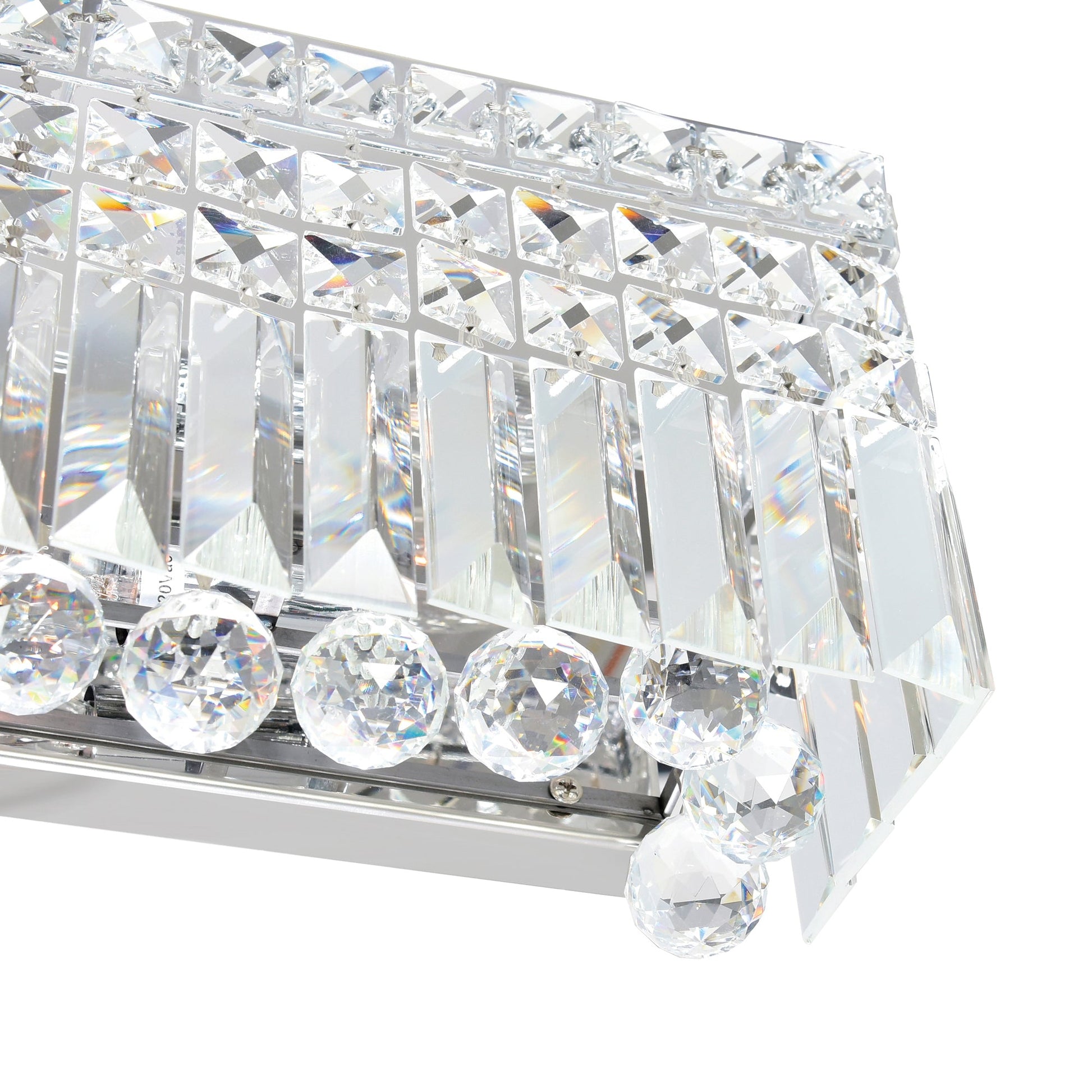 Colosseum 6 Light 26in Chrome Vanity Light with Crystals - CWI Lighting